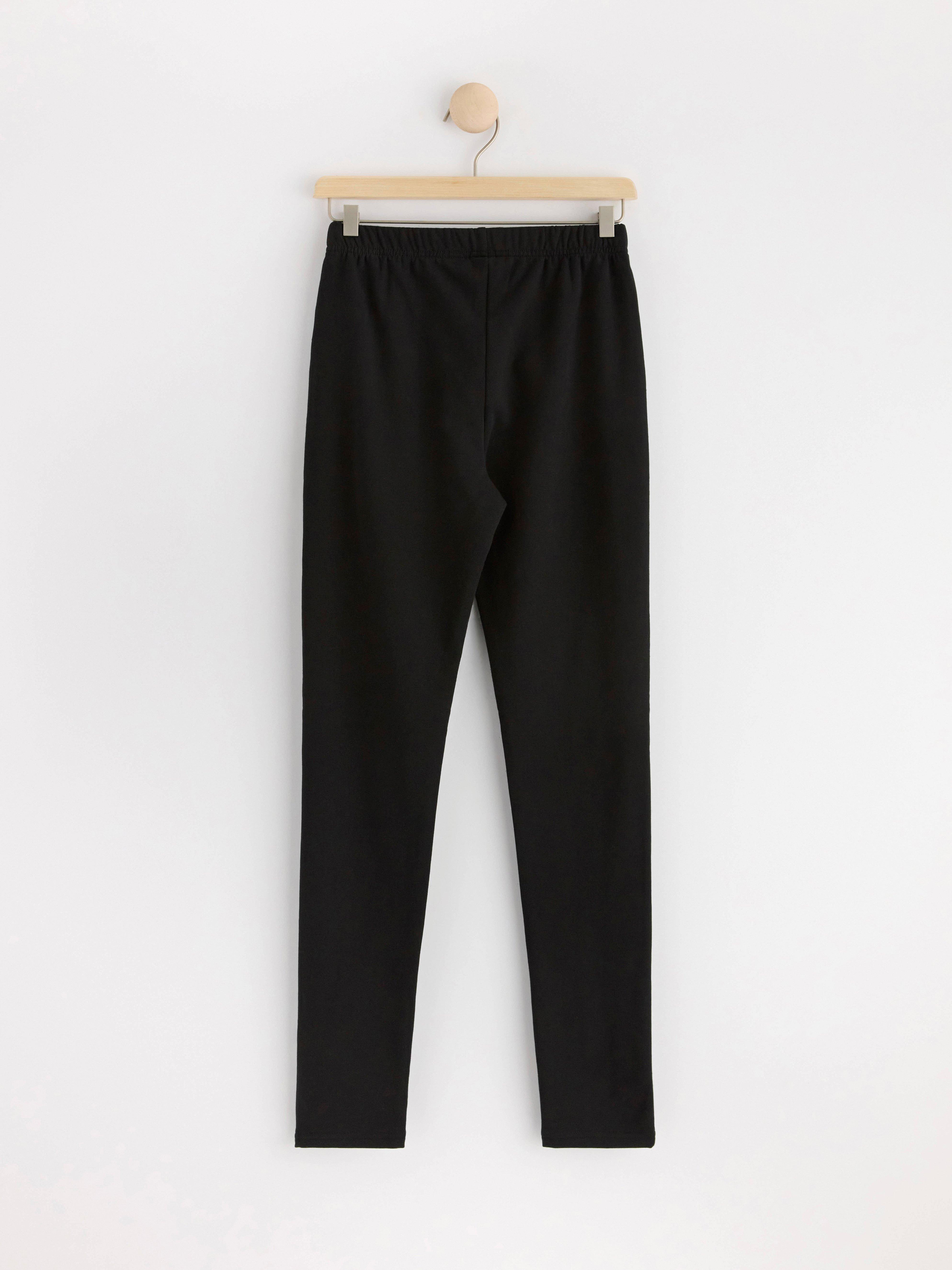 Leggings with brushed inside Black