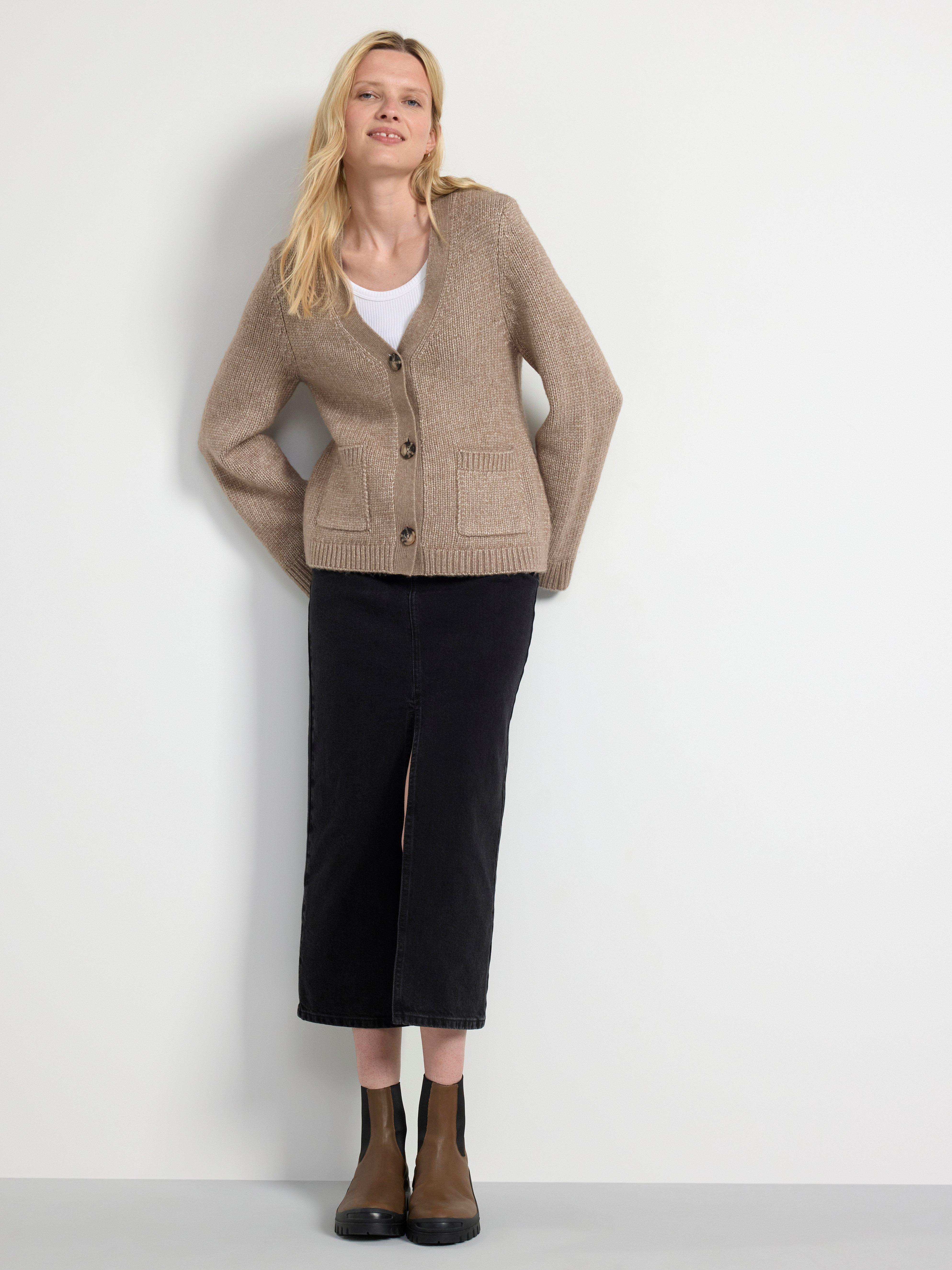 Knitted cardigan Light Dusty Brown