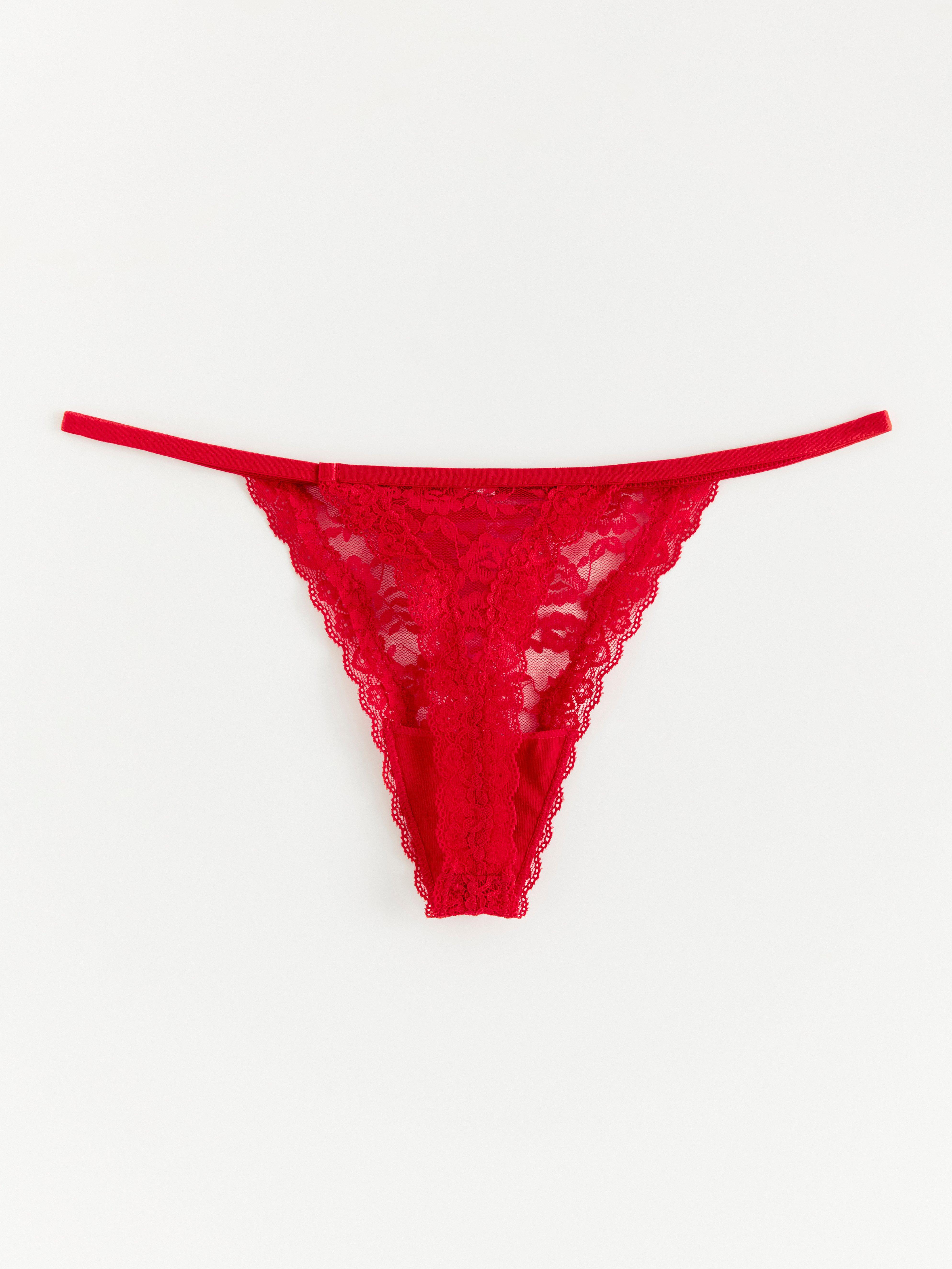Thong low Red