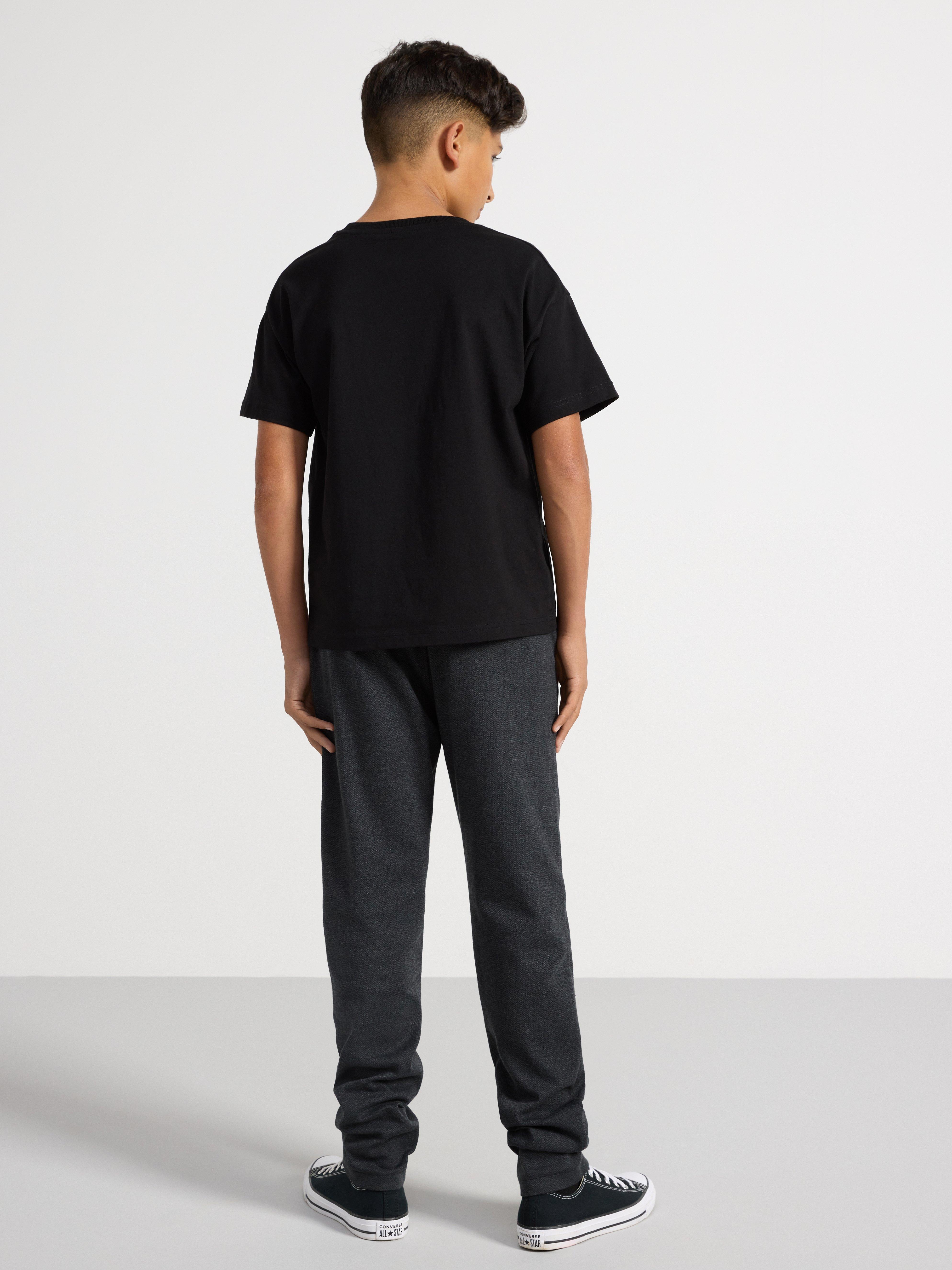 Herringbone joggers Black