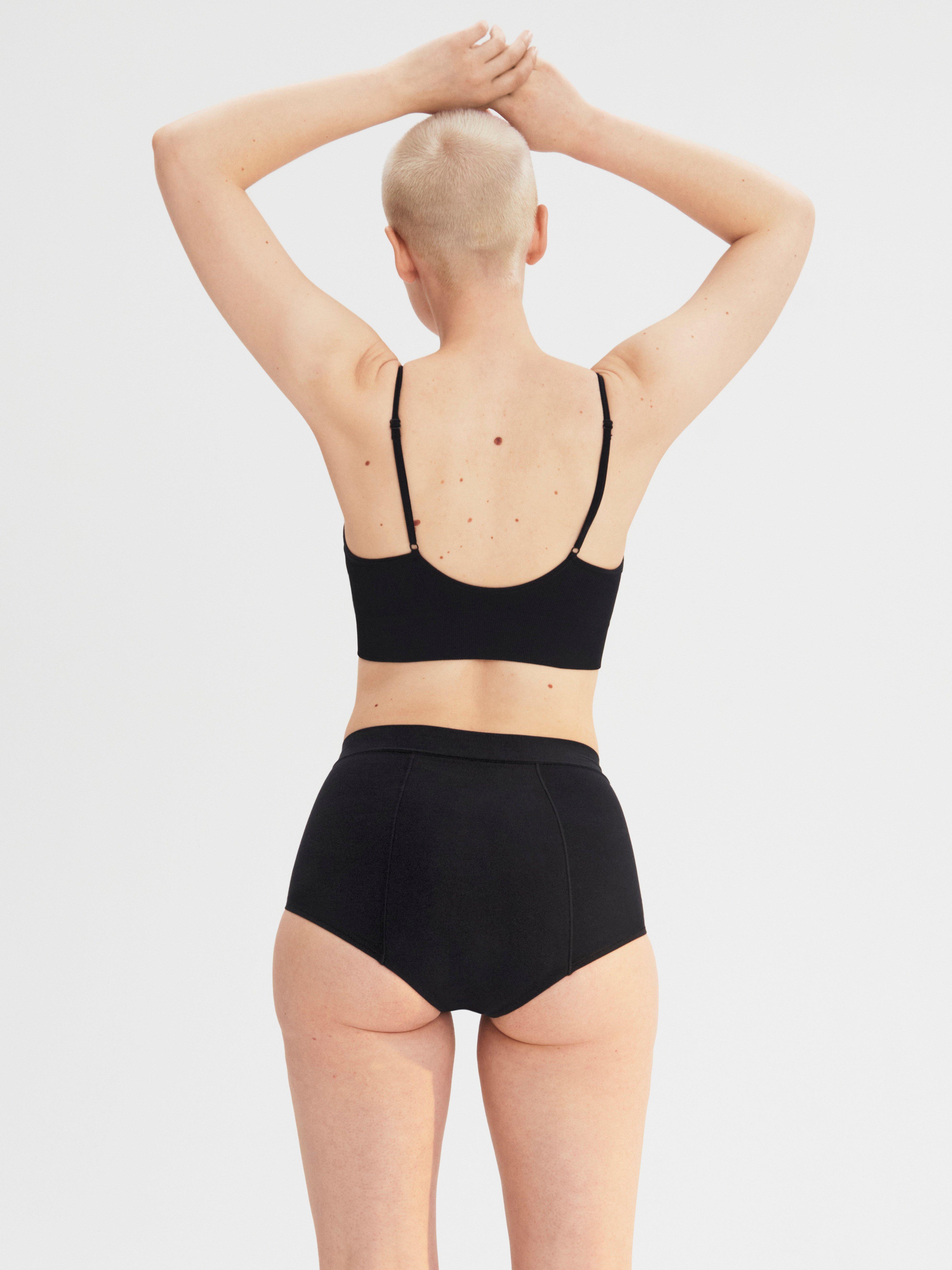Engineered High Waist Super Period Proof - Period Panty with extended gusset Black