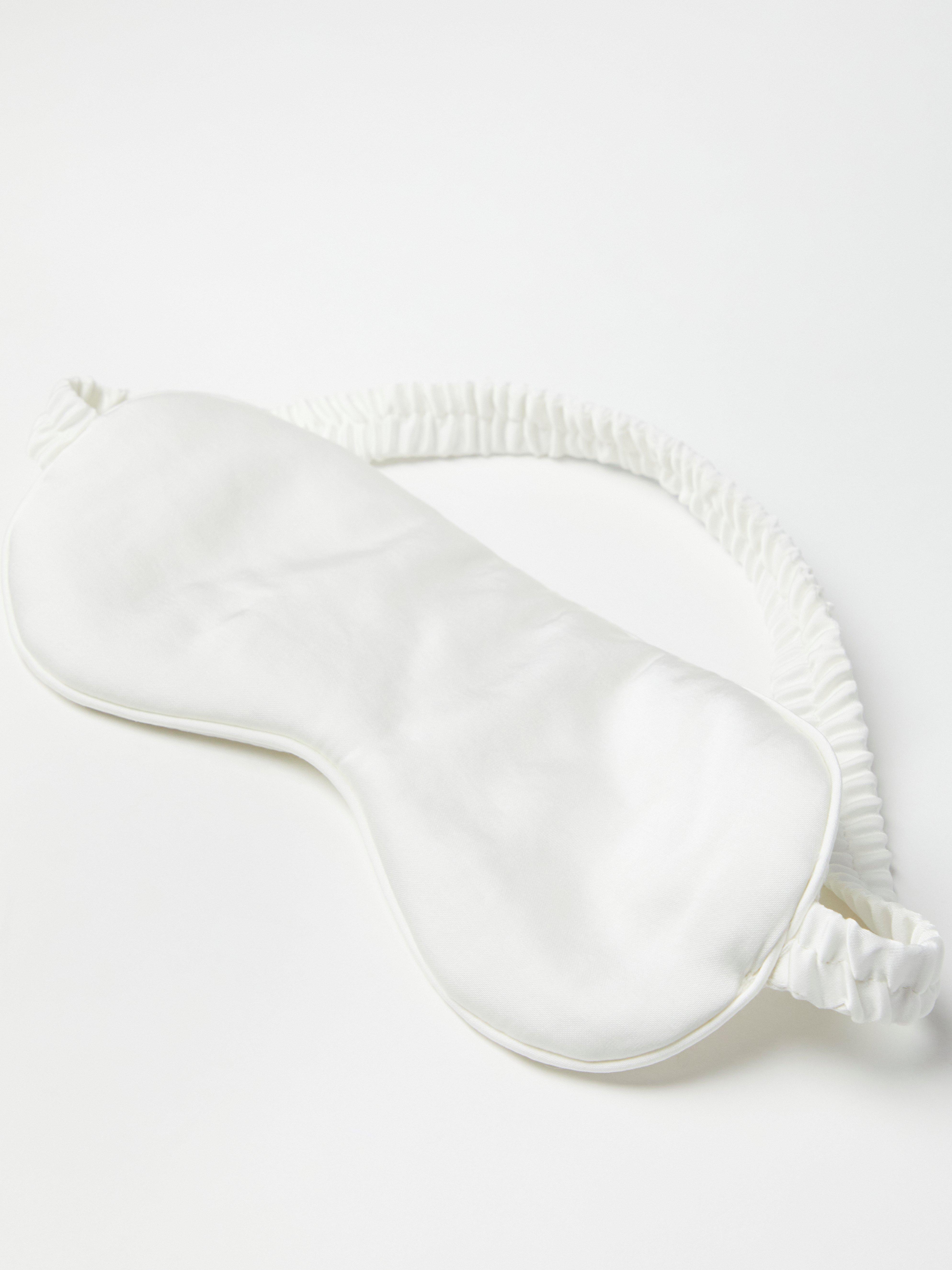 Satin sleep mask Light White