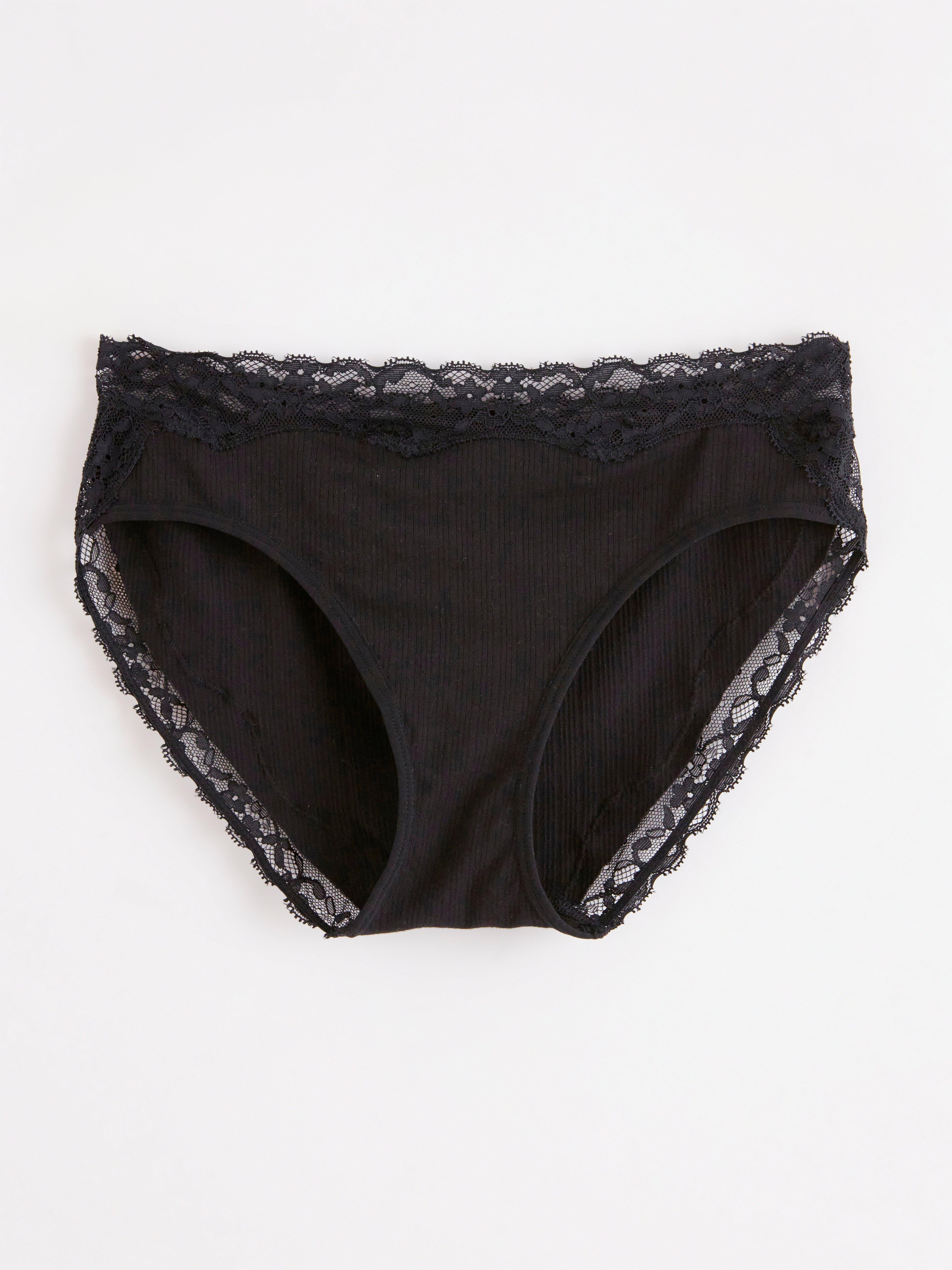 Bikini regular waist briefs Black