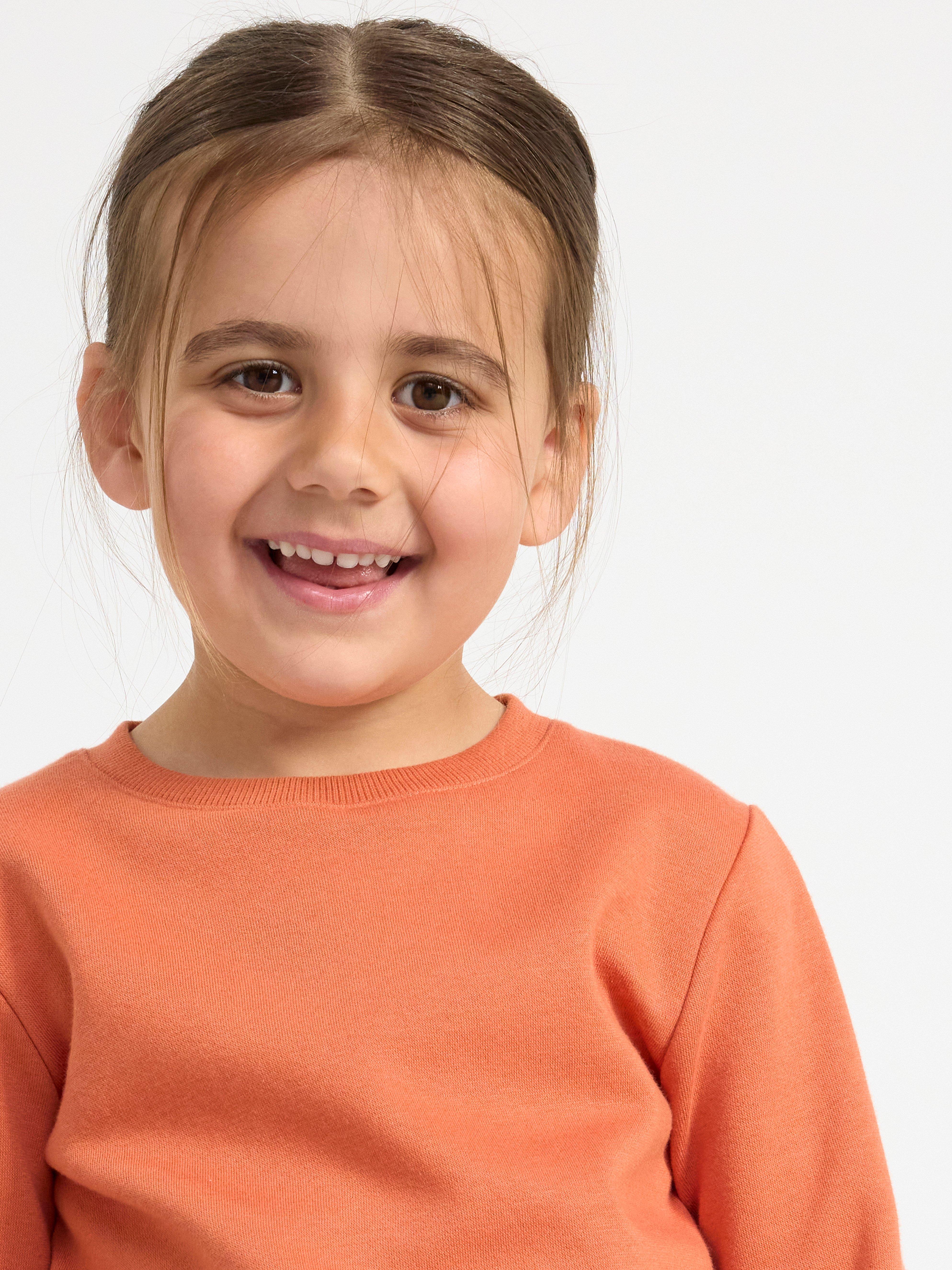 Sweatshirt with brushed inside Dusty Orange