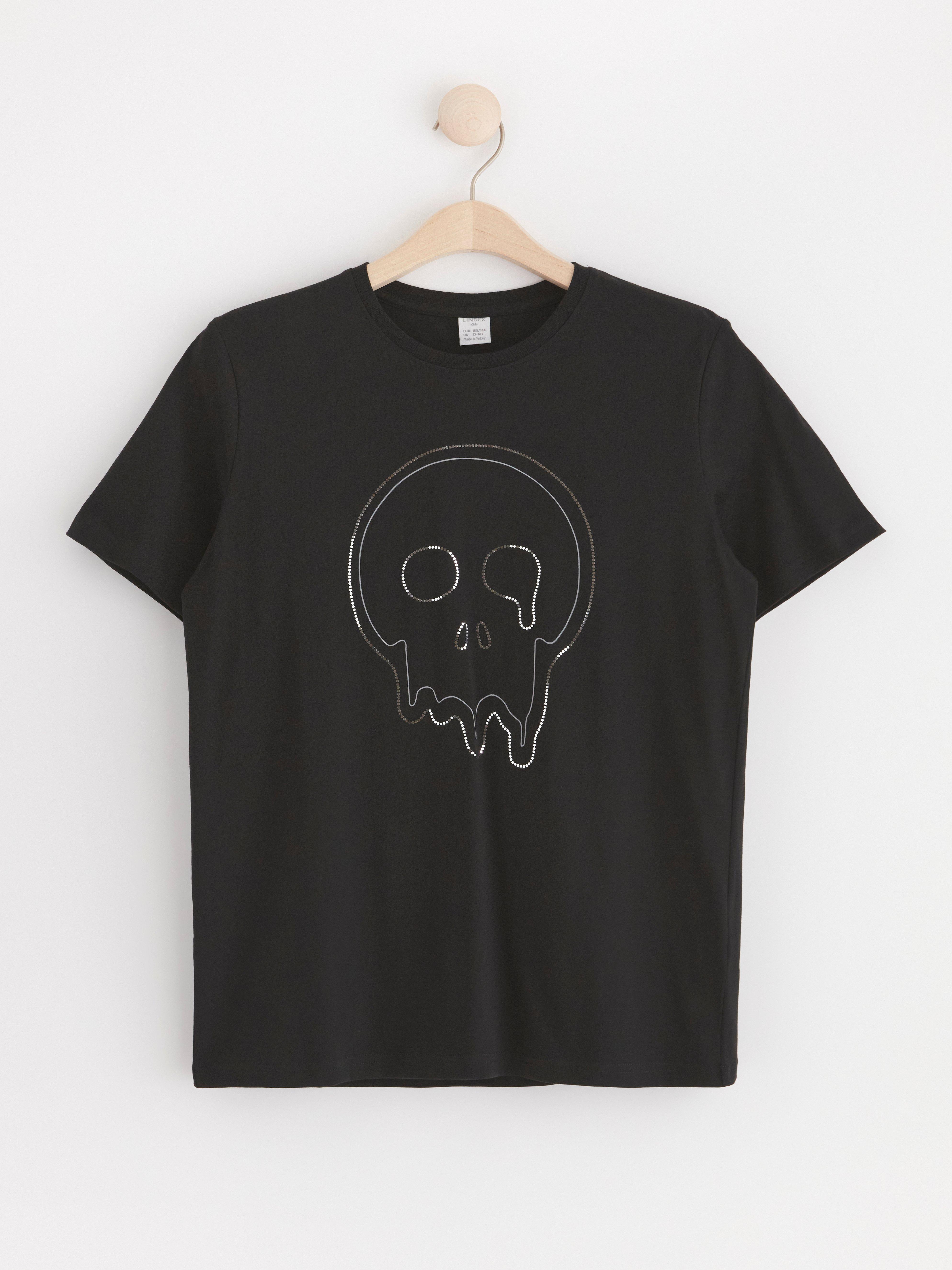 T-shirt with skull Black