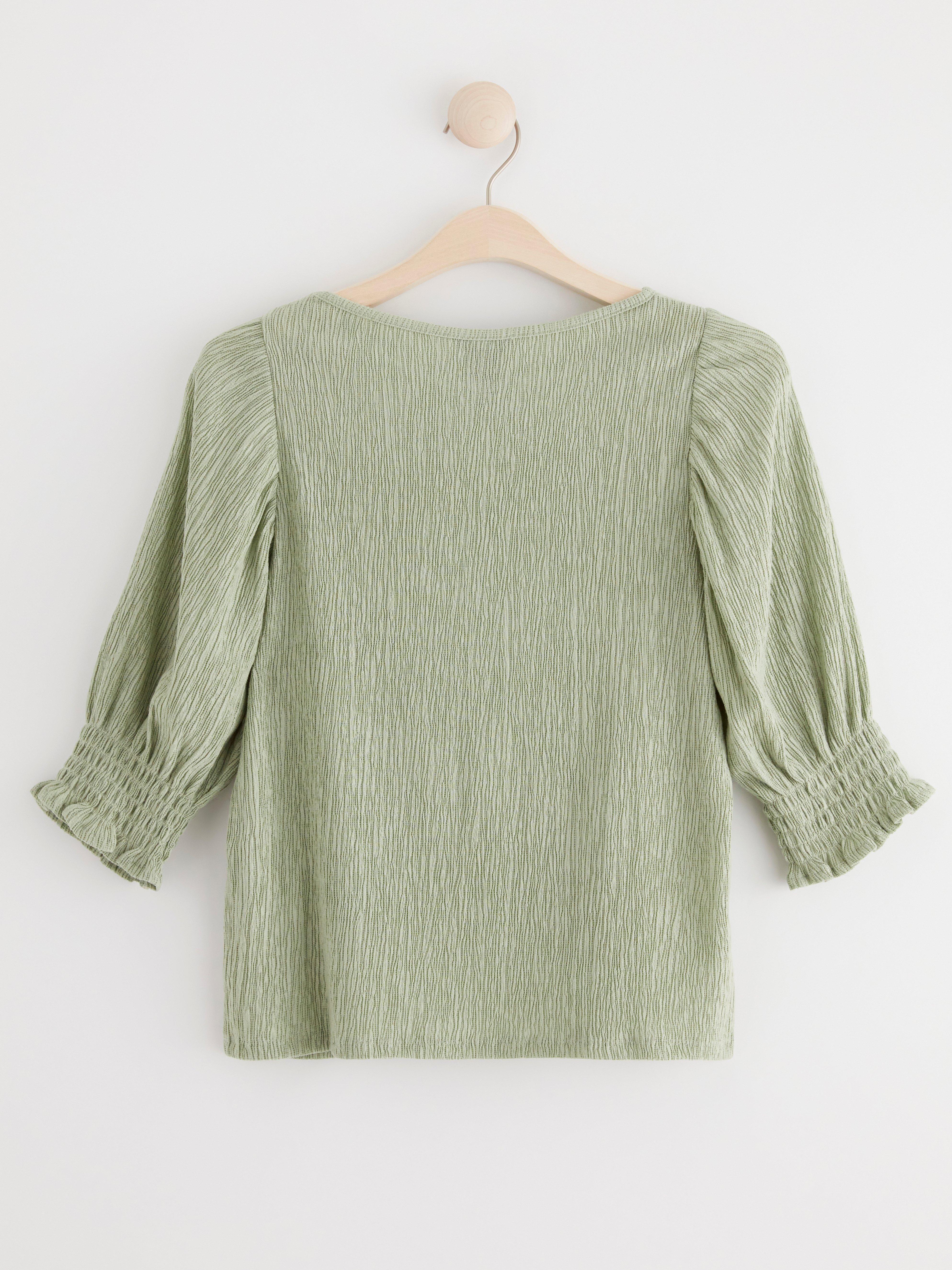 Puff sleeve top Light dusty green