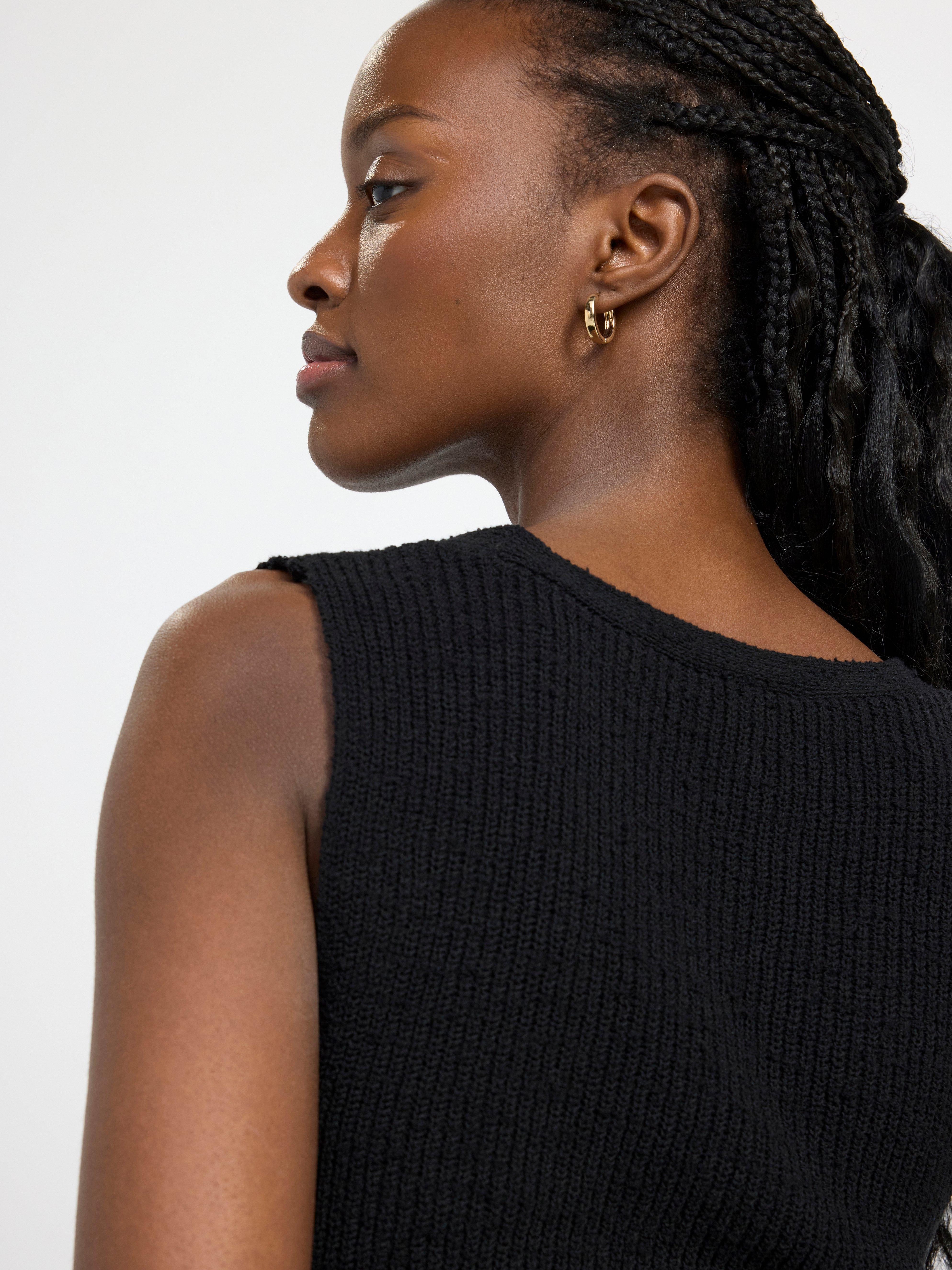 Knitted vest Black