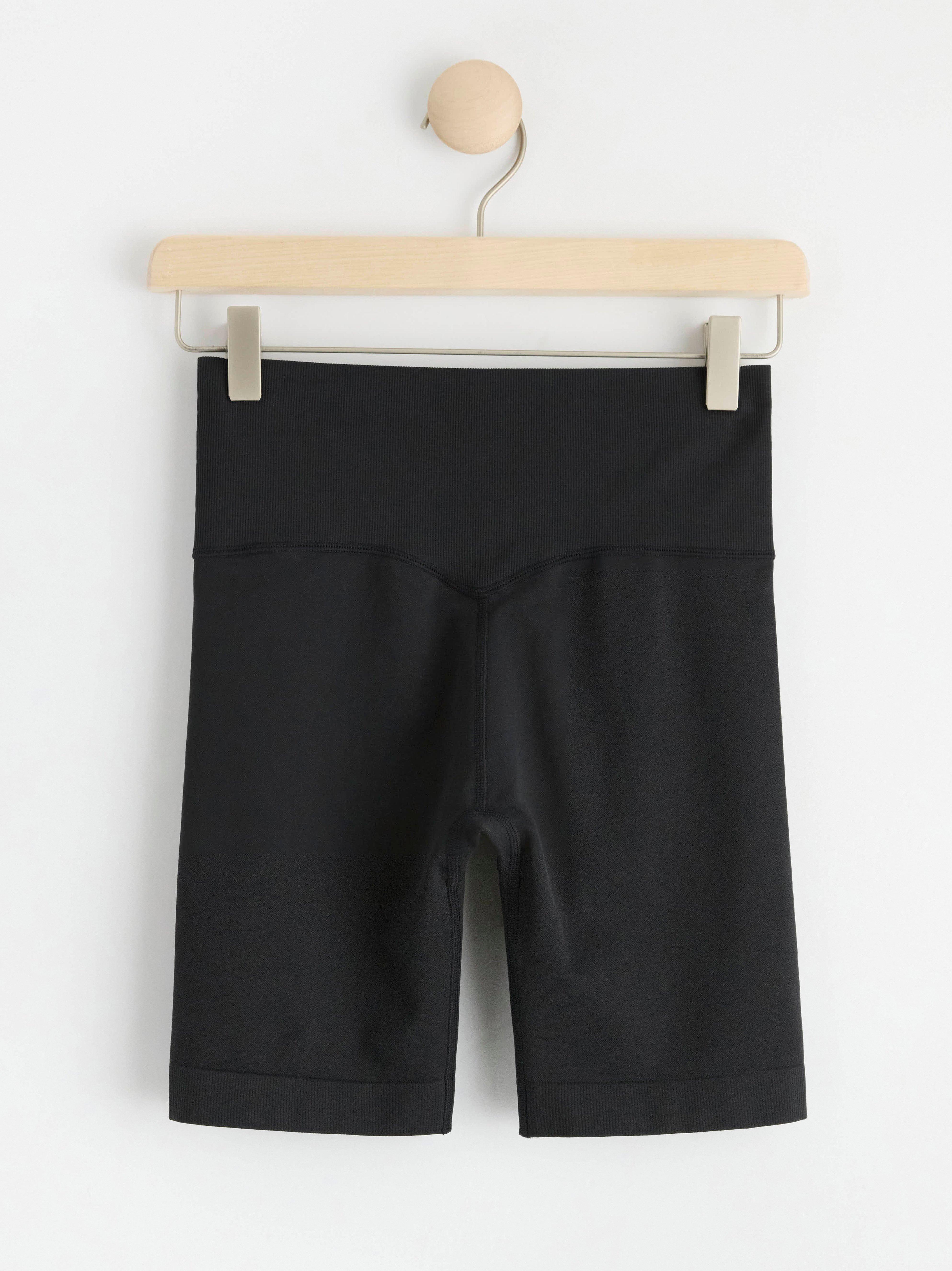 Seamless sports cycling shorts Black