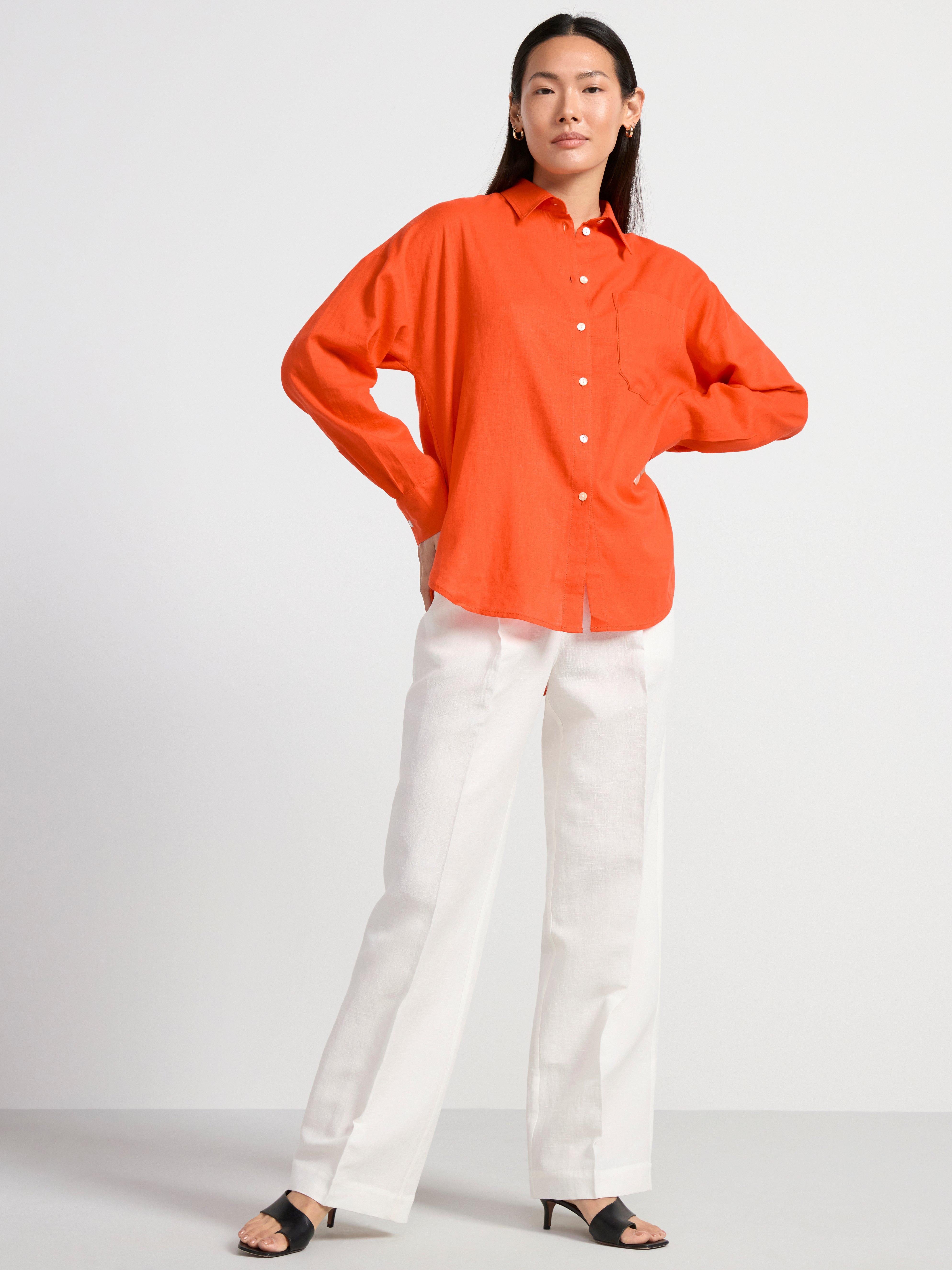 Linen shirt Orange