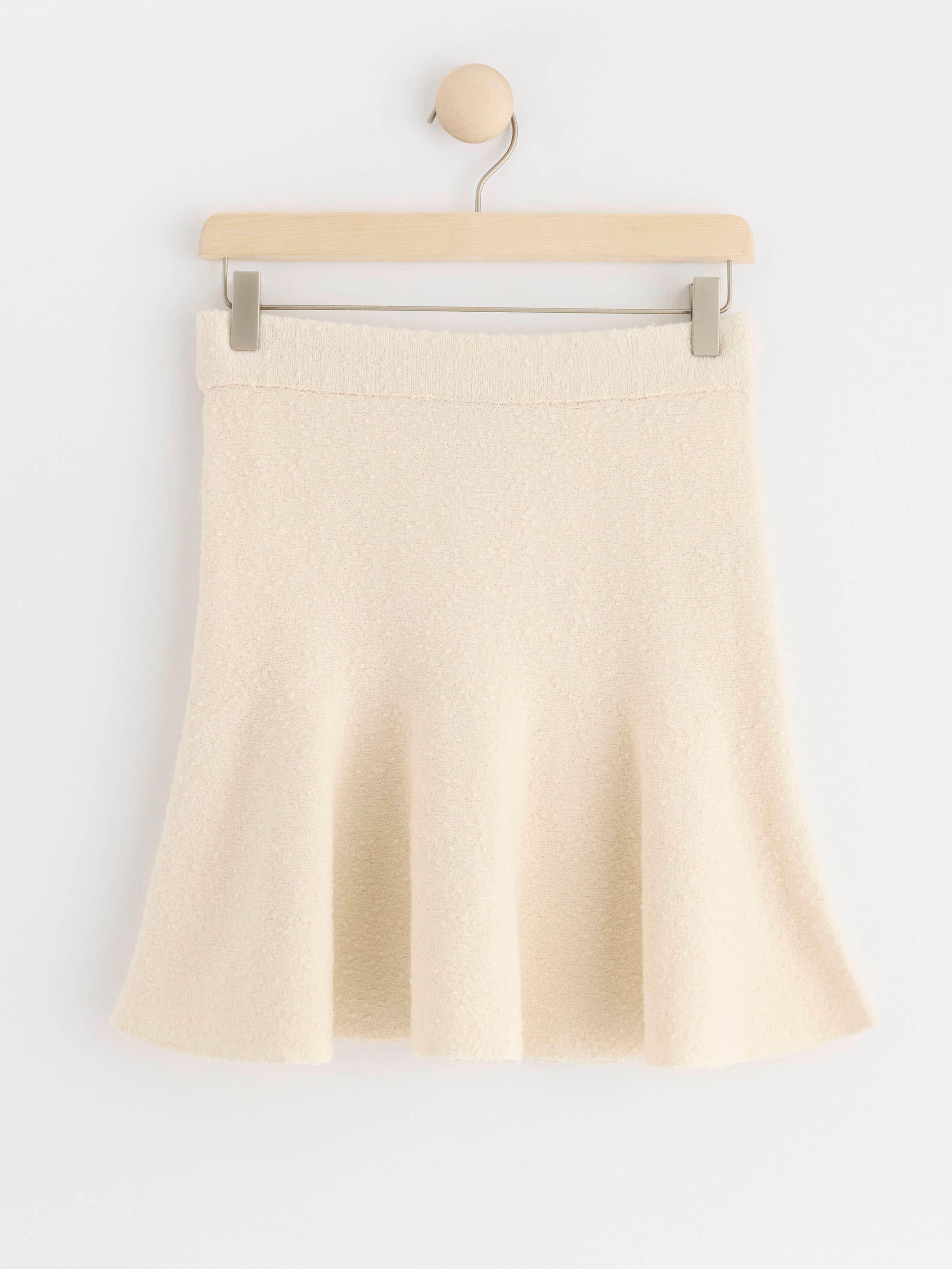 Mini skirt knitted Light Beige