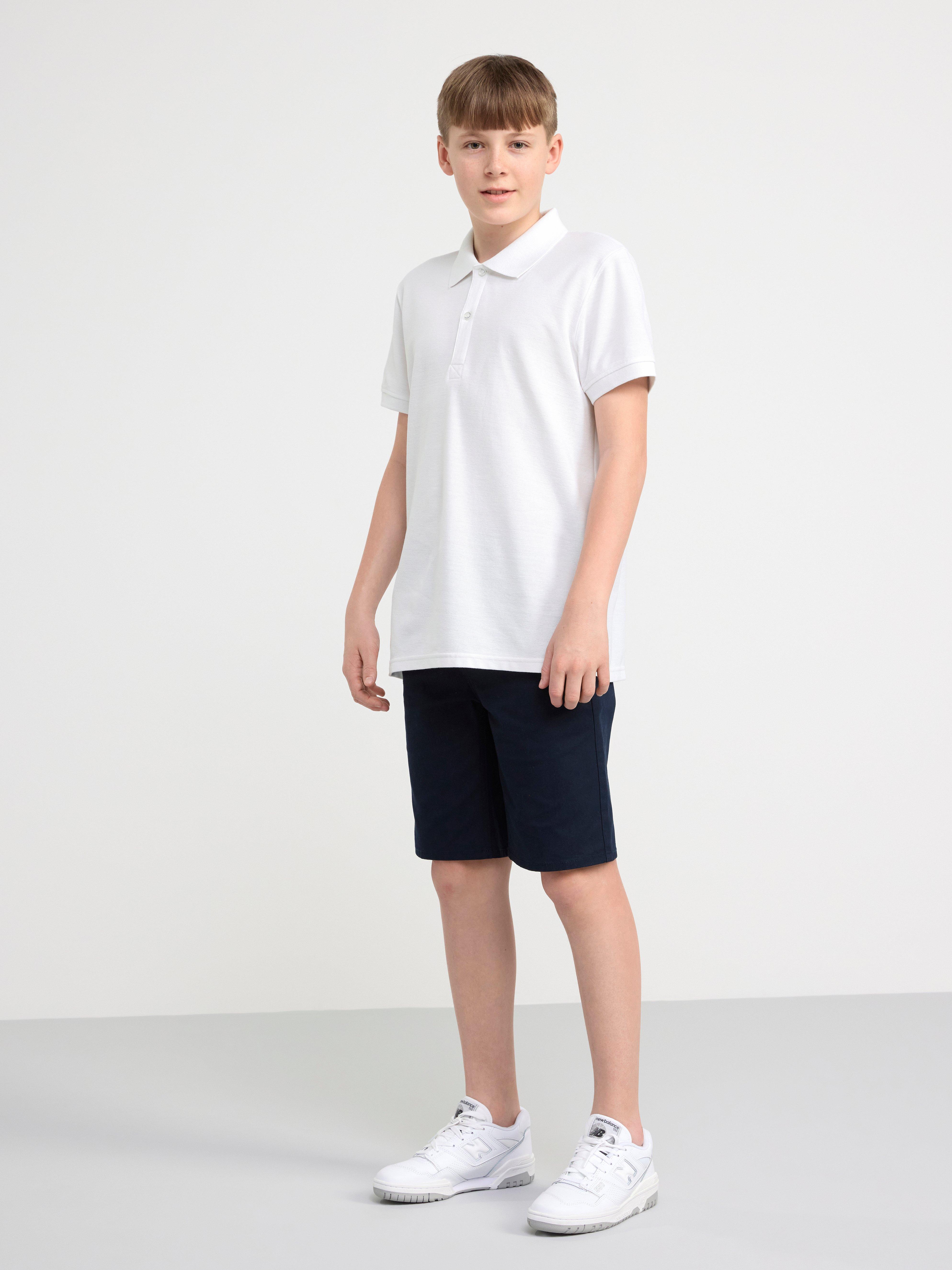 Short sleeve polo shirt White