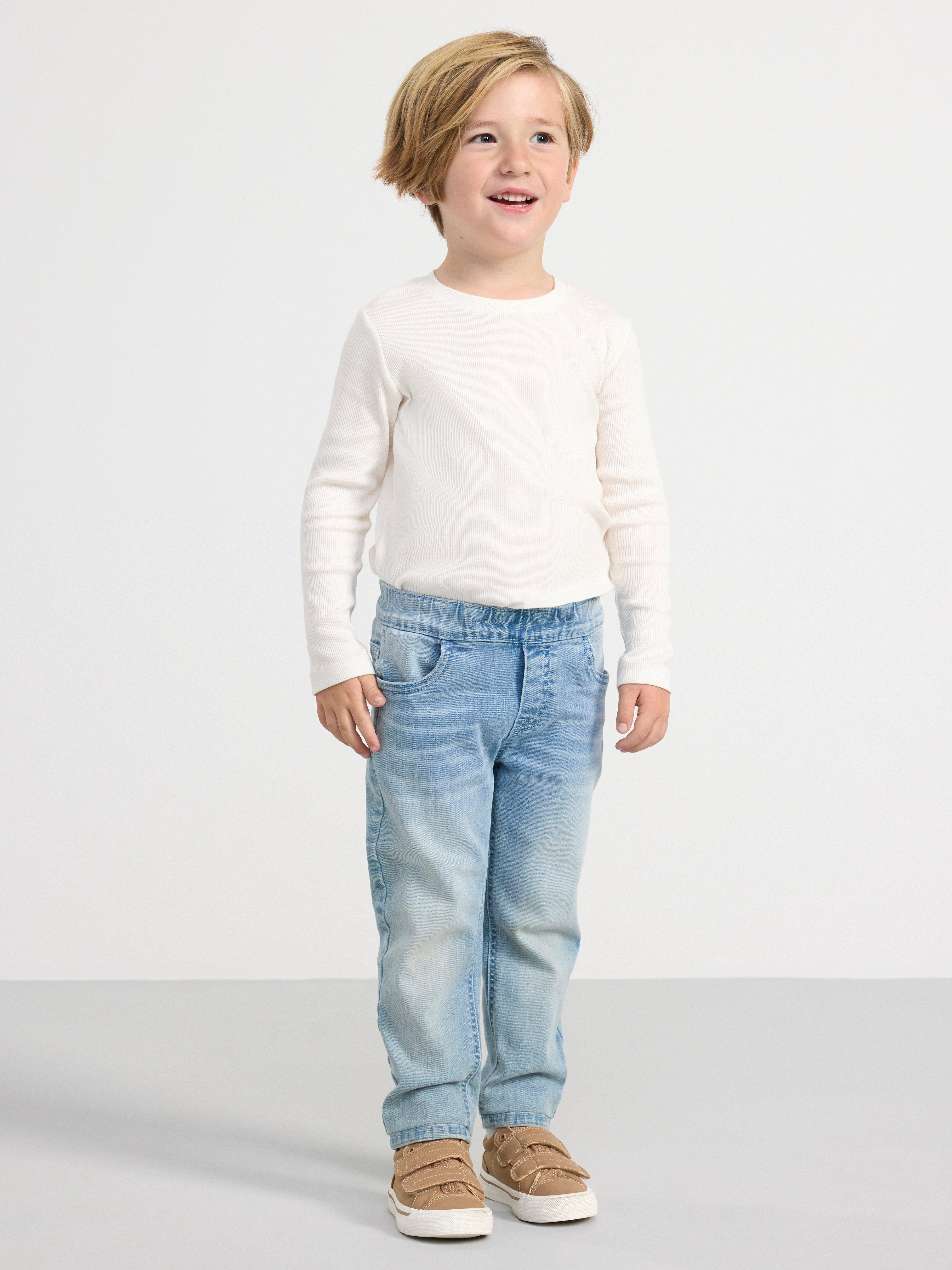 STURE Straight regular waist pull-up jeans Light Denim