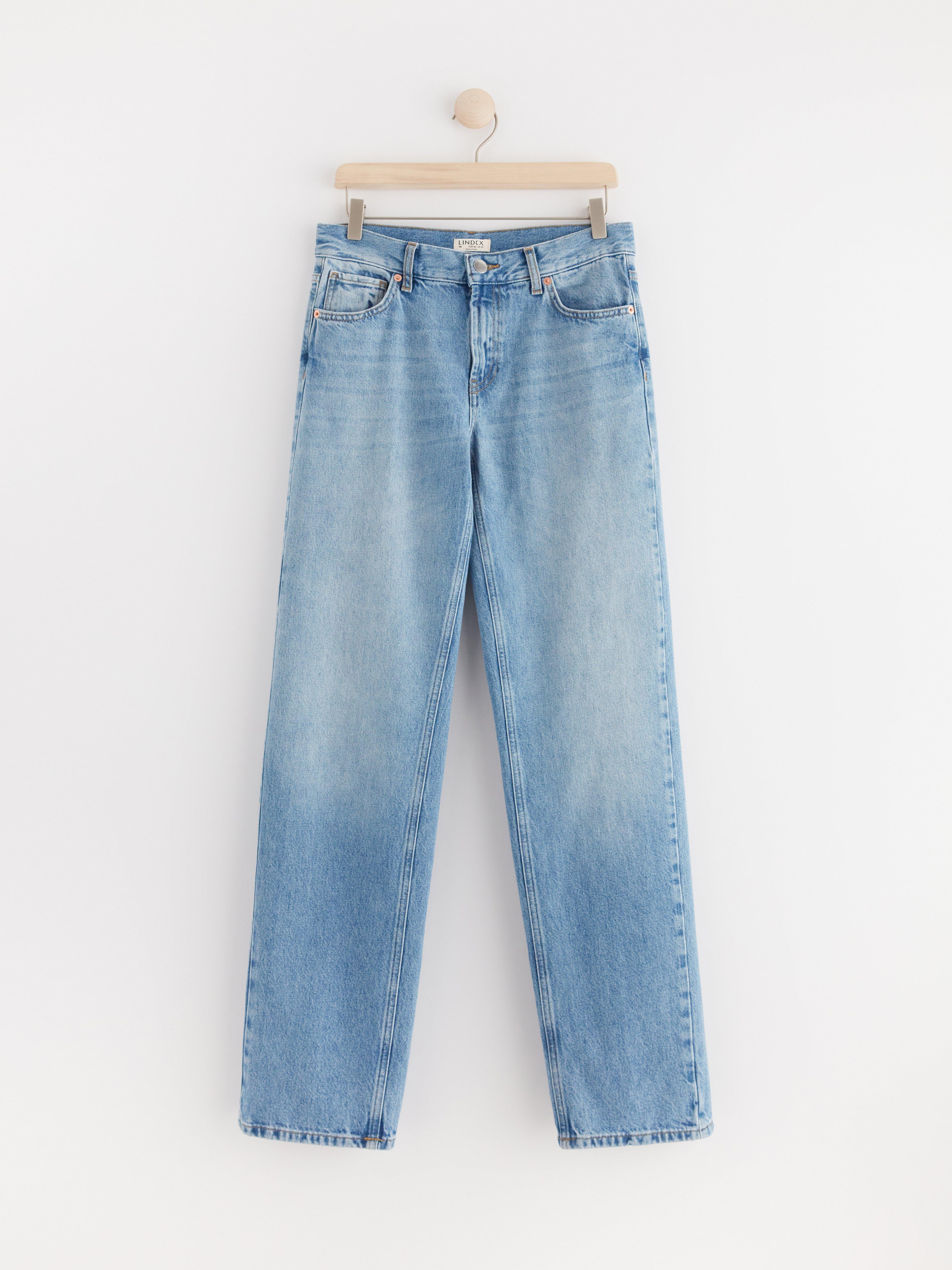 SIA Straight regular waist jeans with extra long legs Denim blue
