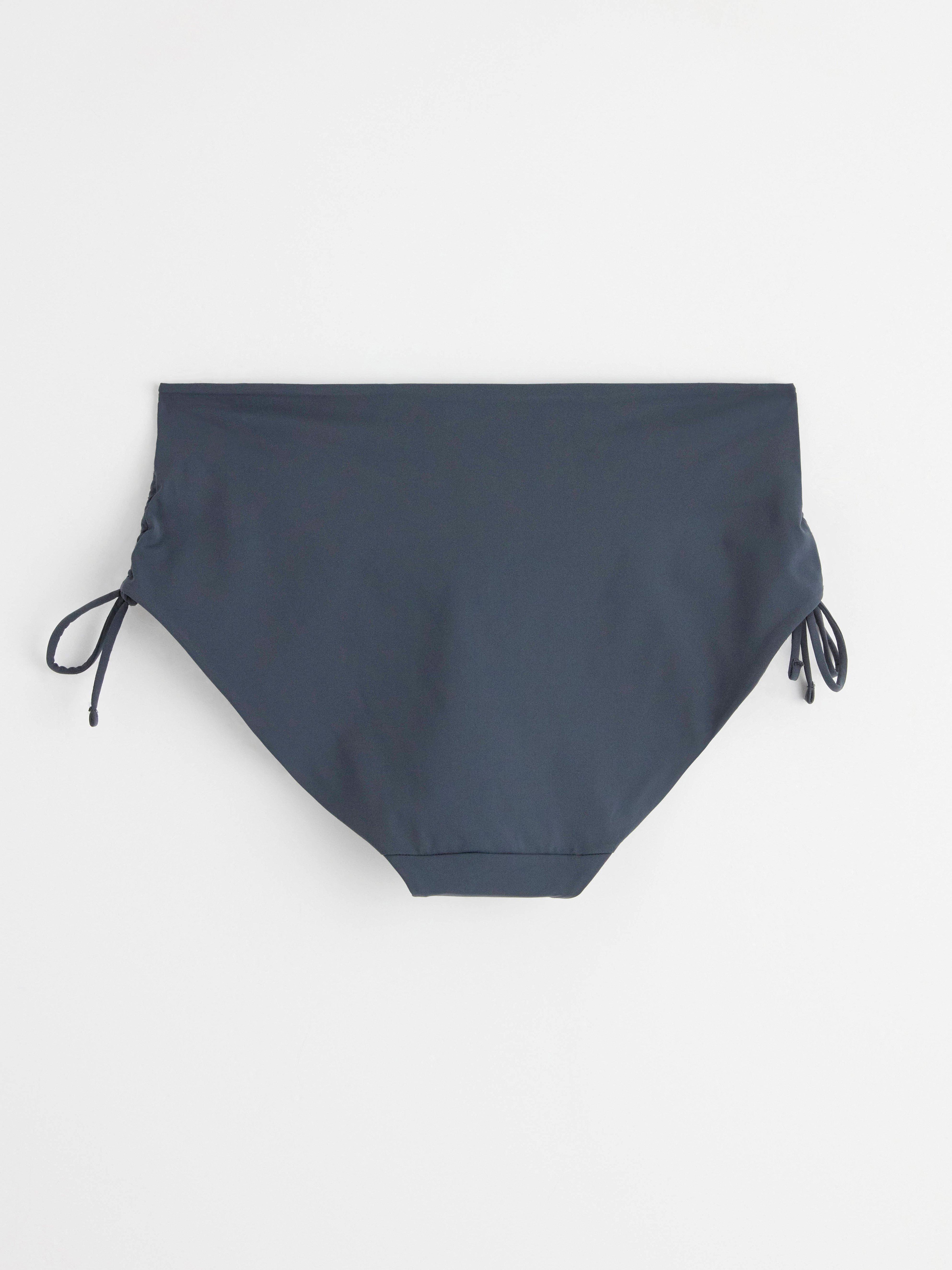 Midi waist bikini bottoms with tie details Dark Blue