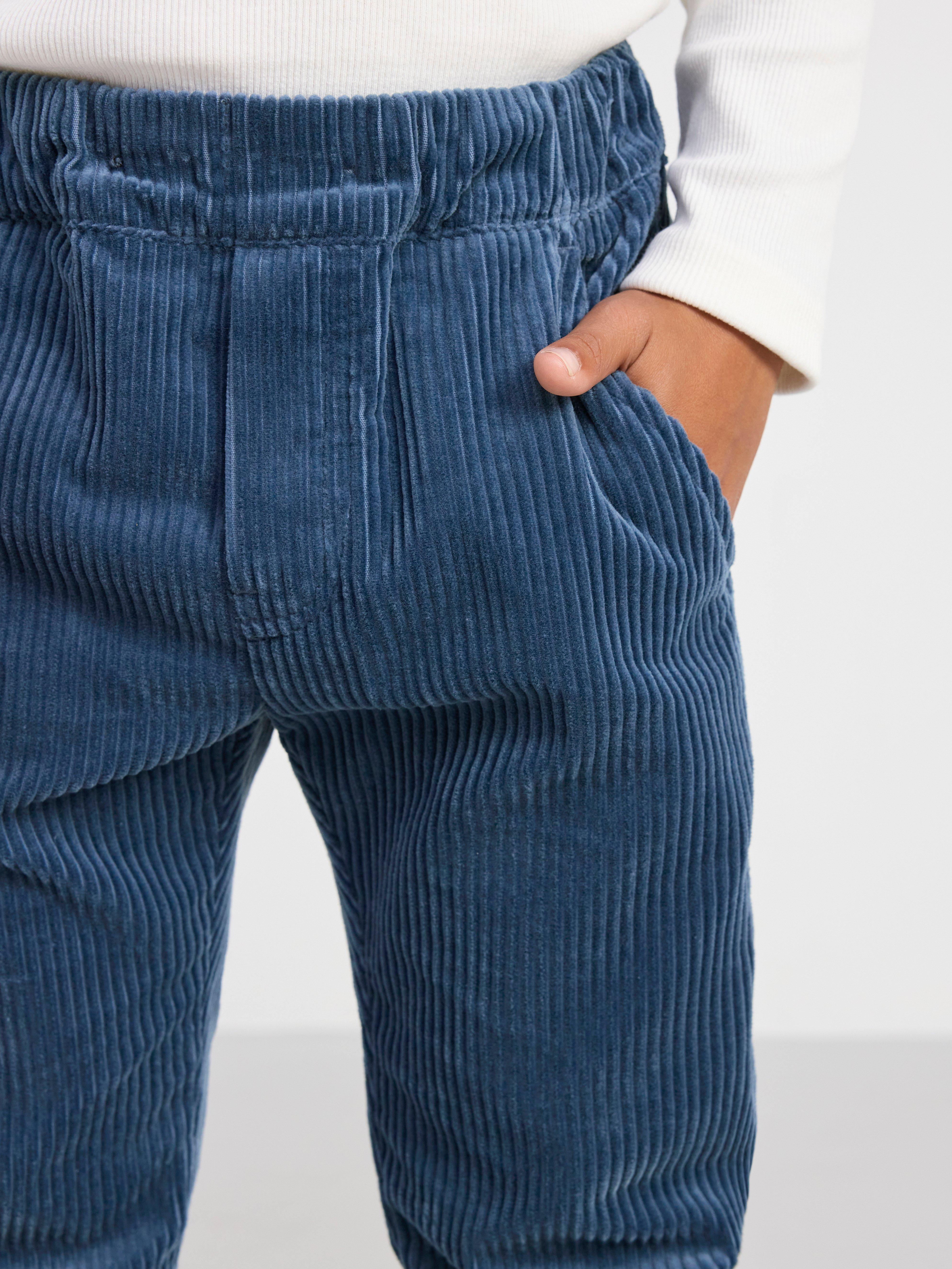 Trousers in corduroy Dark Dusty Blue