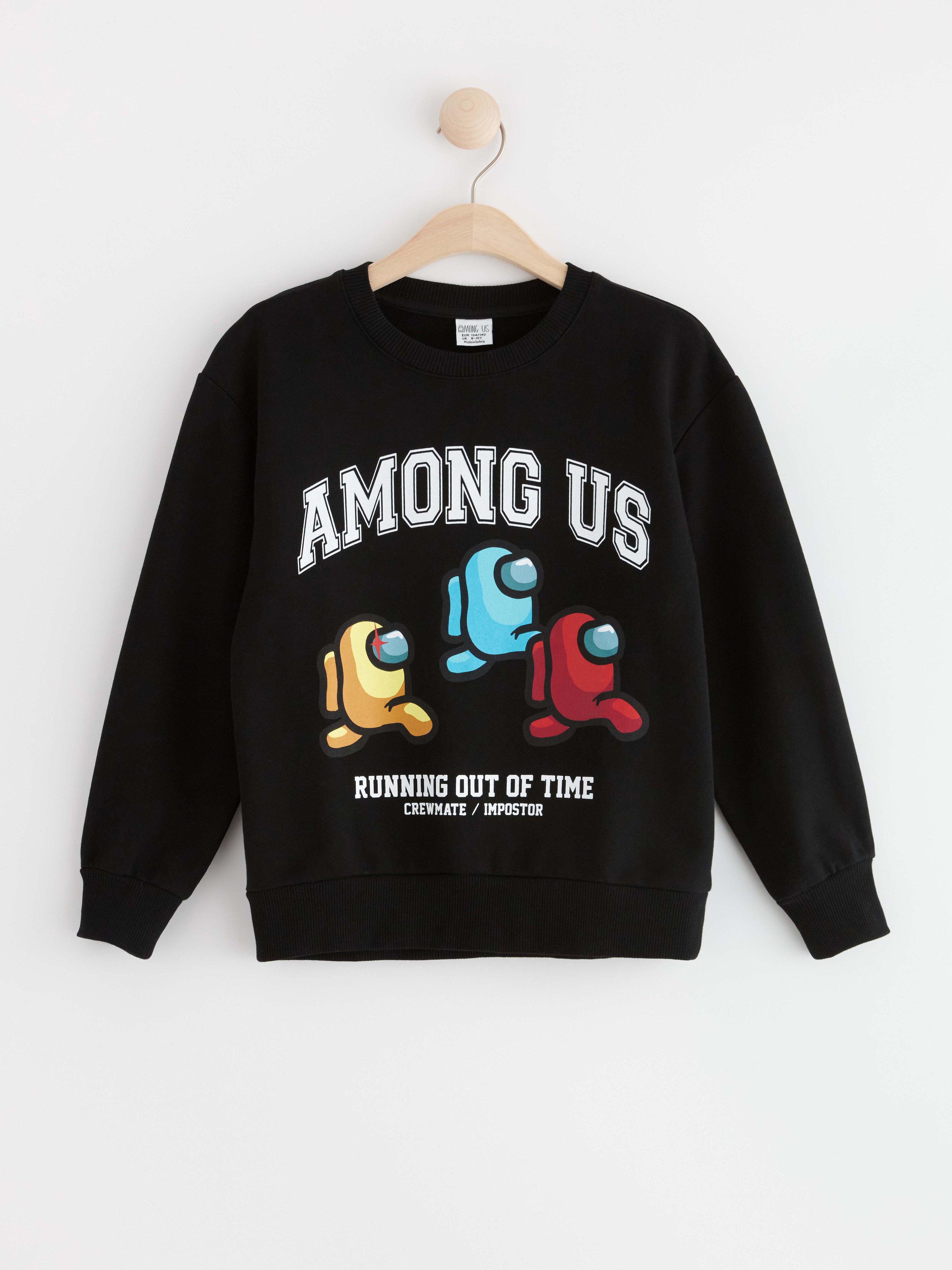Sweatshirt with Among us print Black