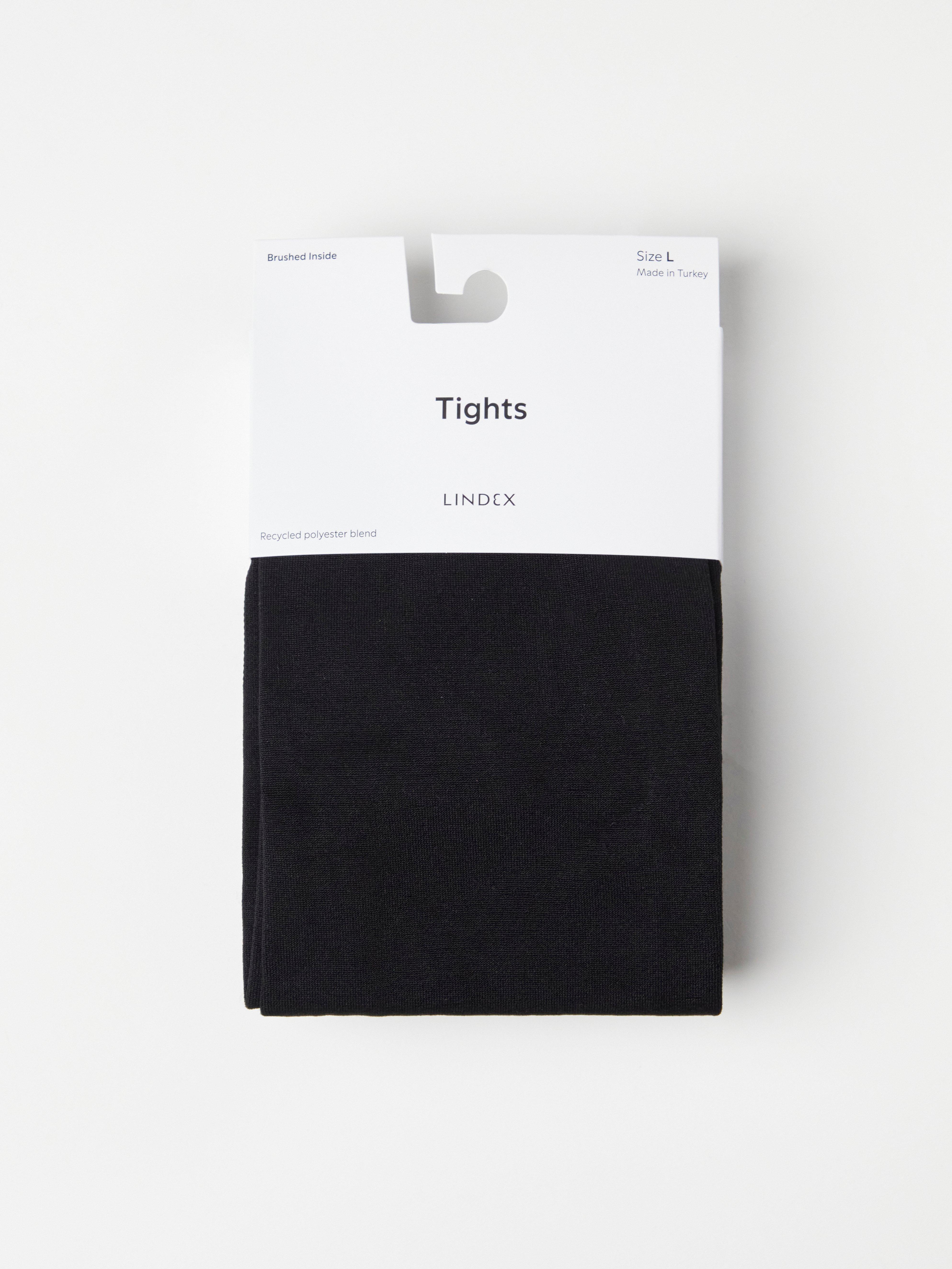 Tights with brushed inside Black