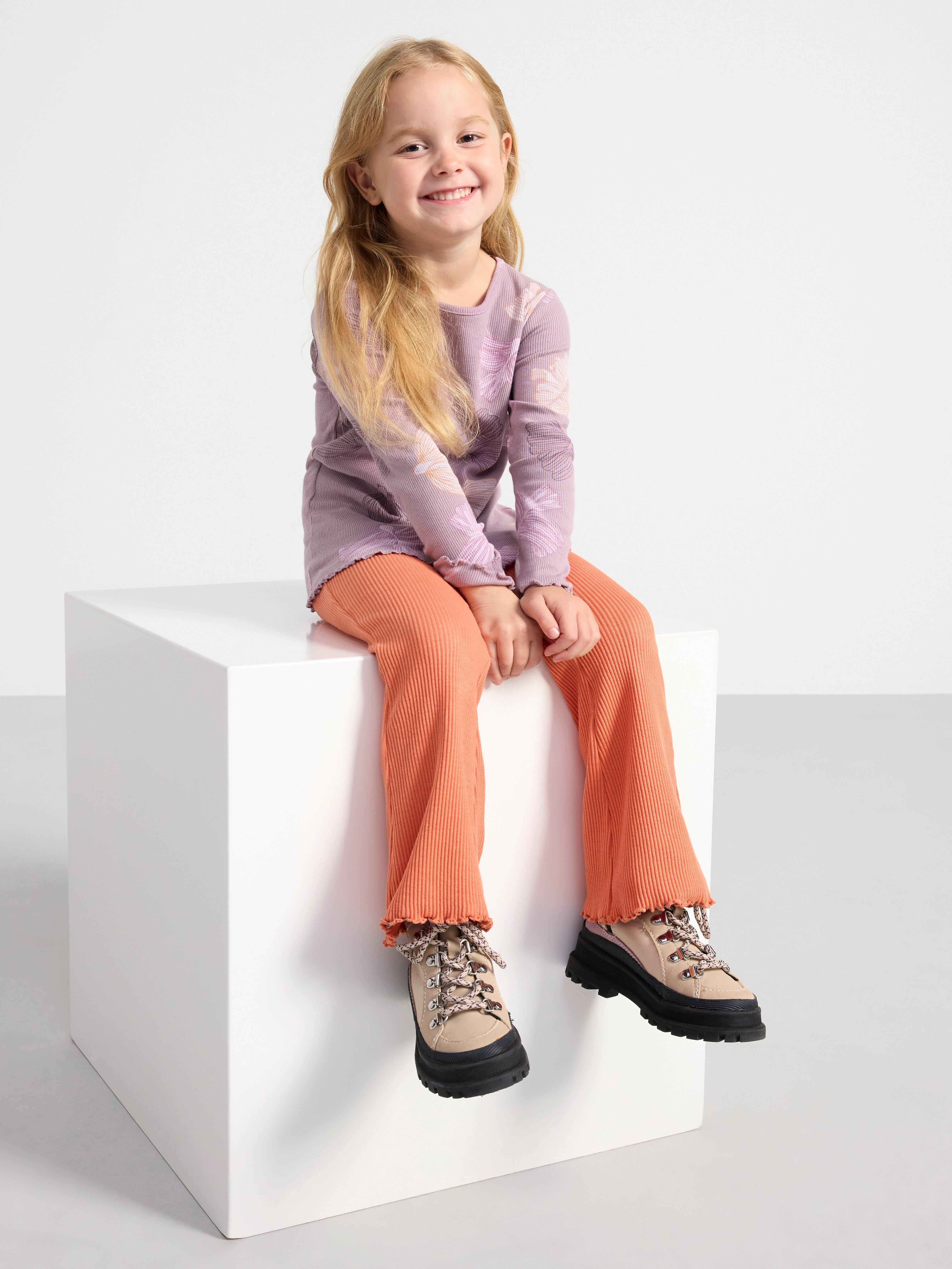 Top ribbed with frill details Light Dusty Lilac