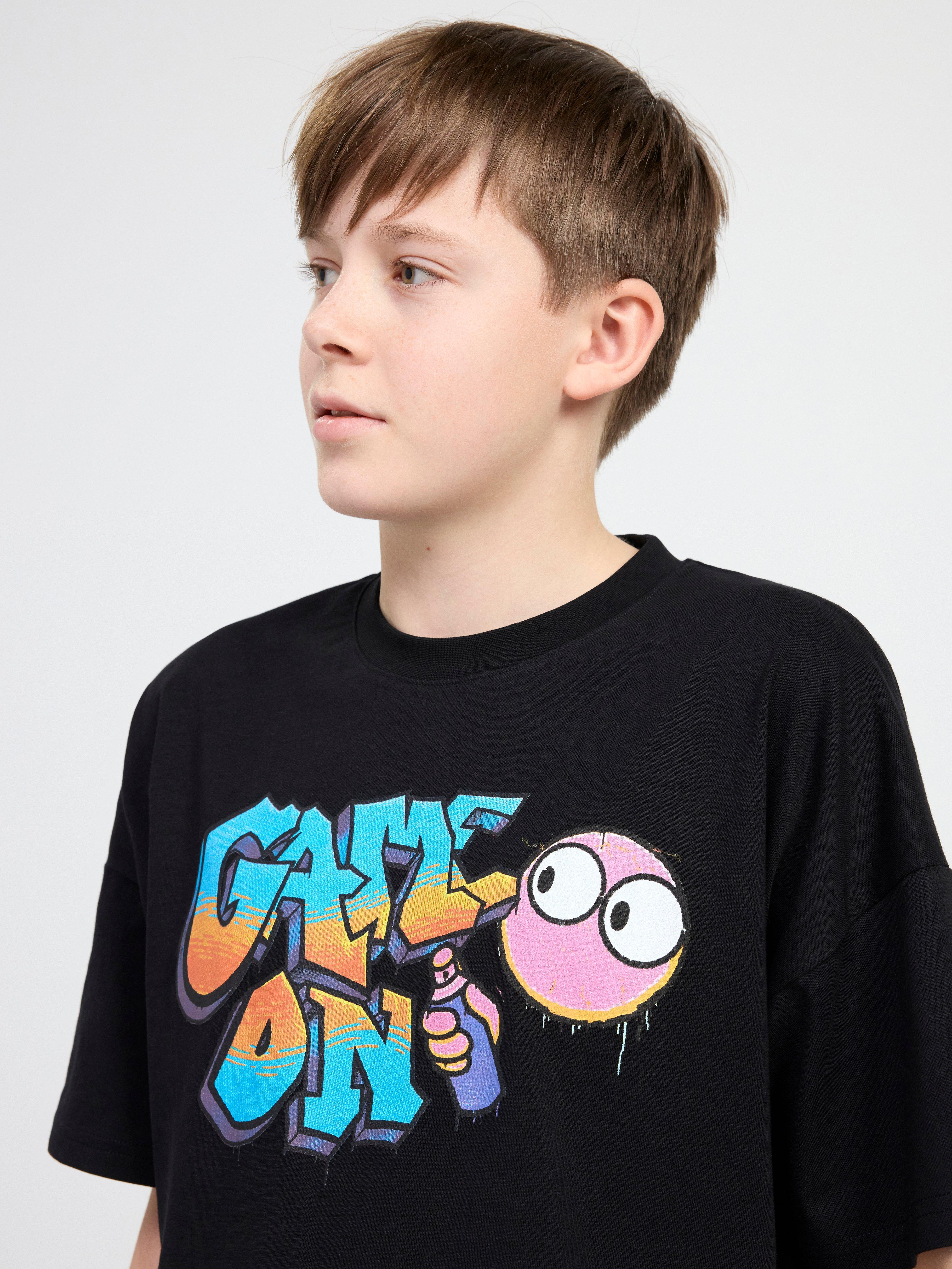 T-shirt with print Black