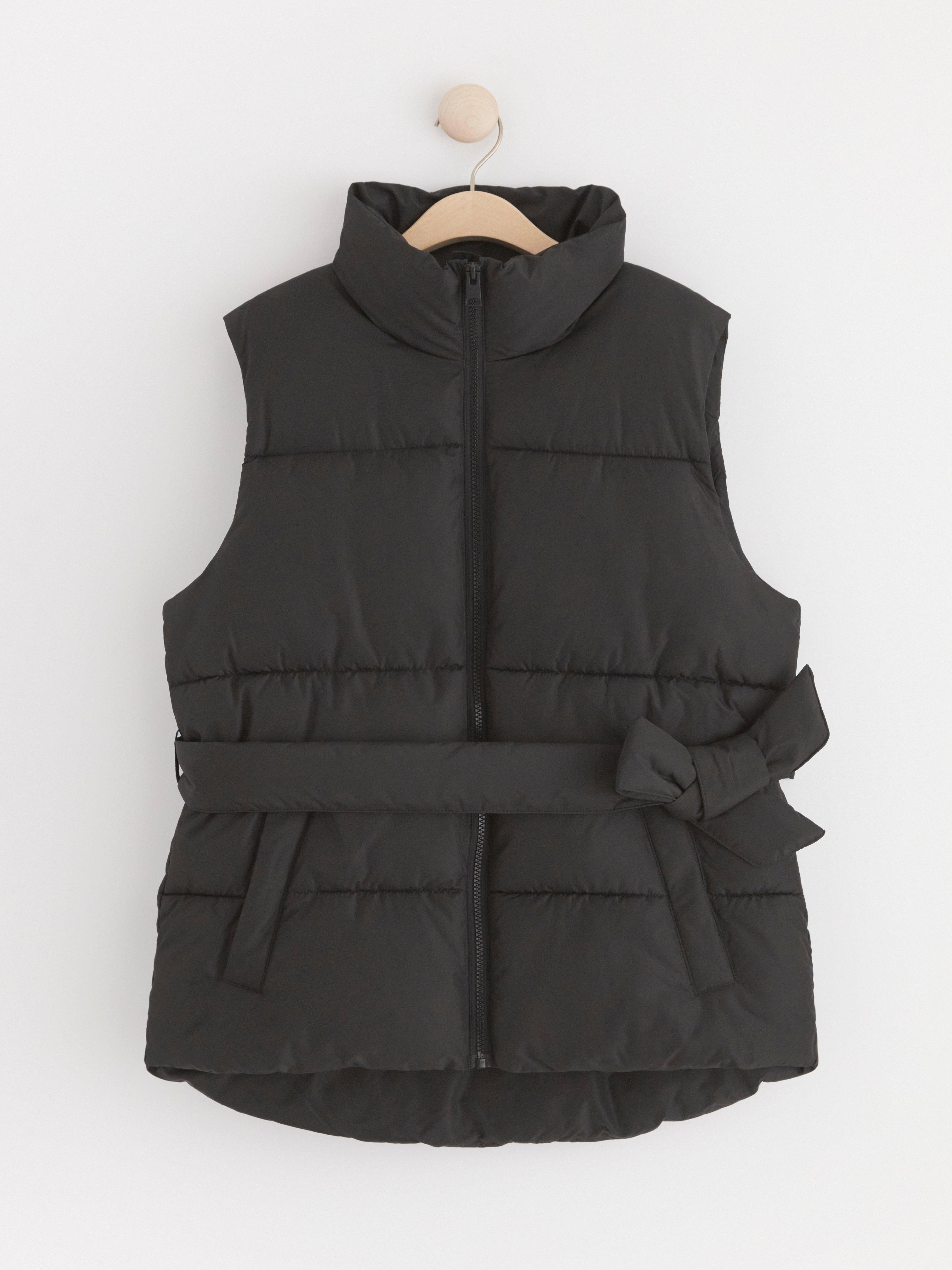 Water repellent padded gilet Black