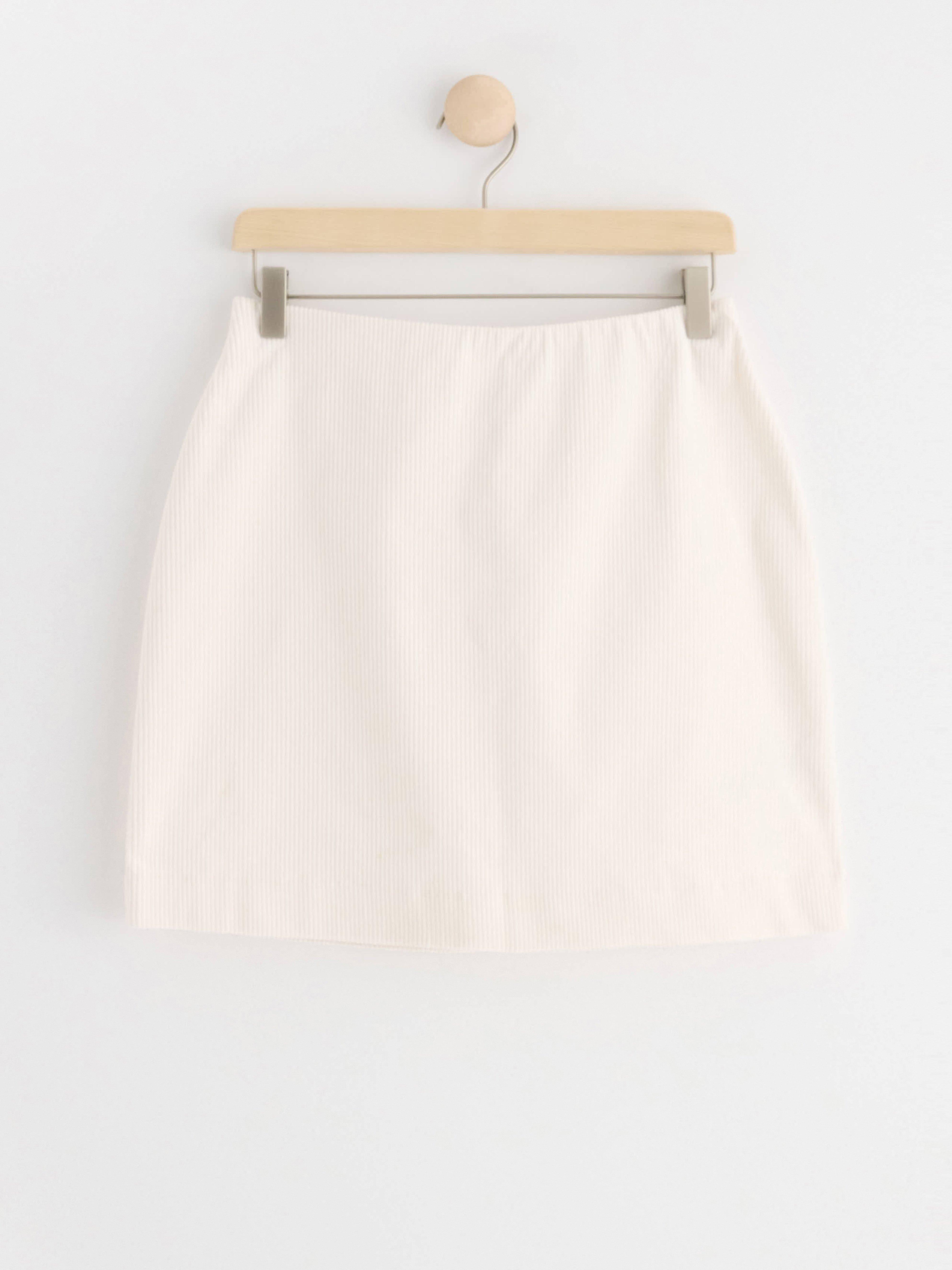 Mini skirt in corduroy Off White