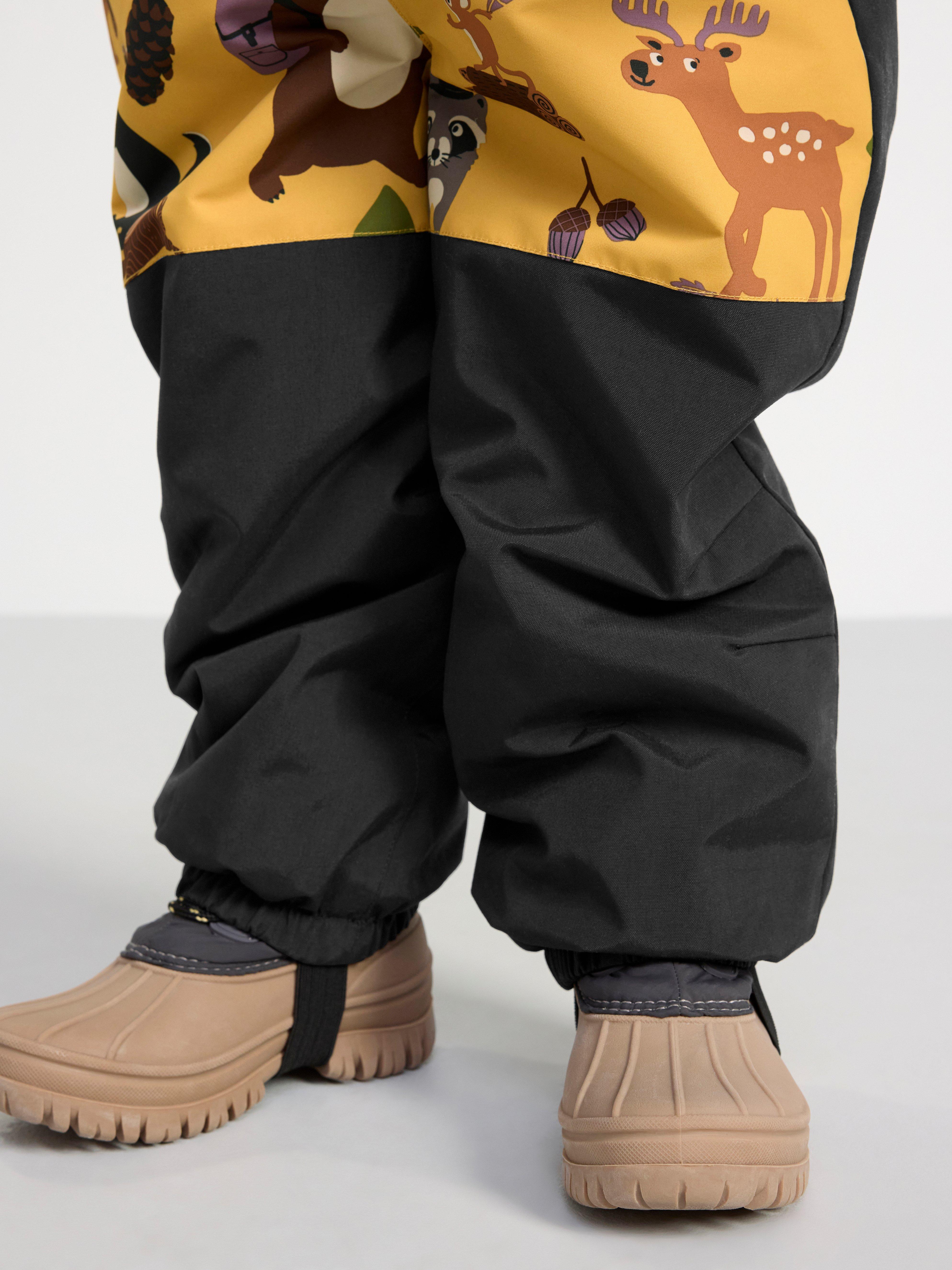 FIX Overall with animal print waterproof Dusty Yellow