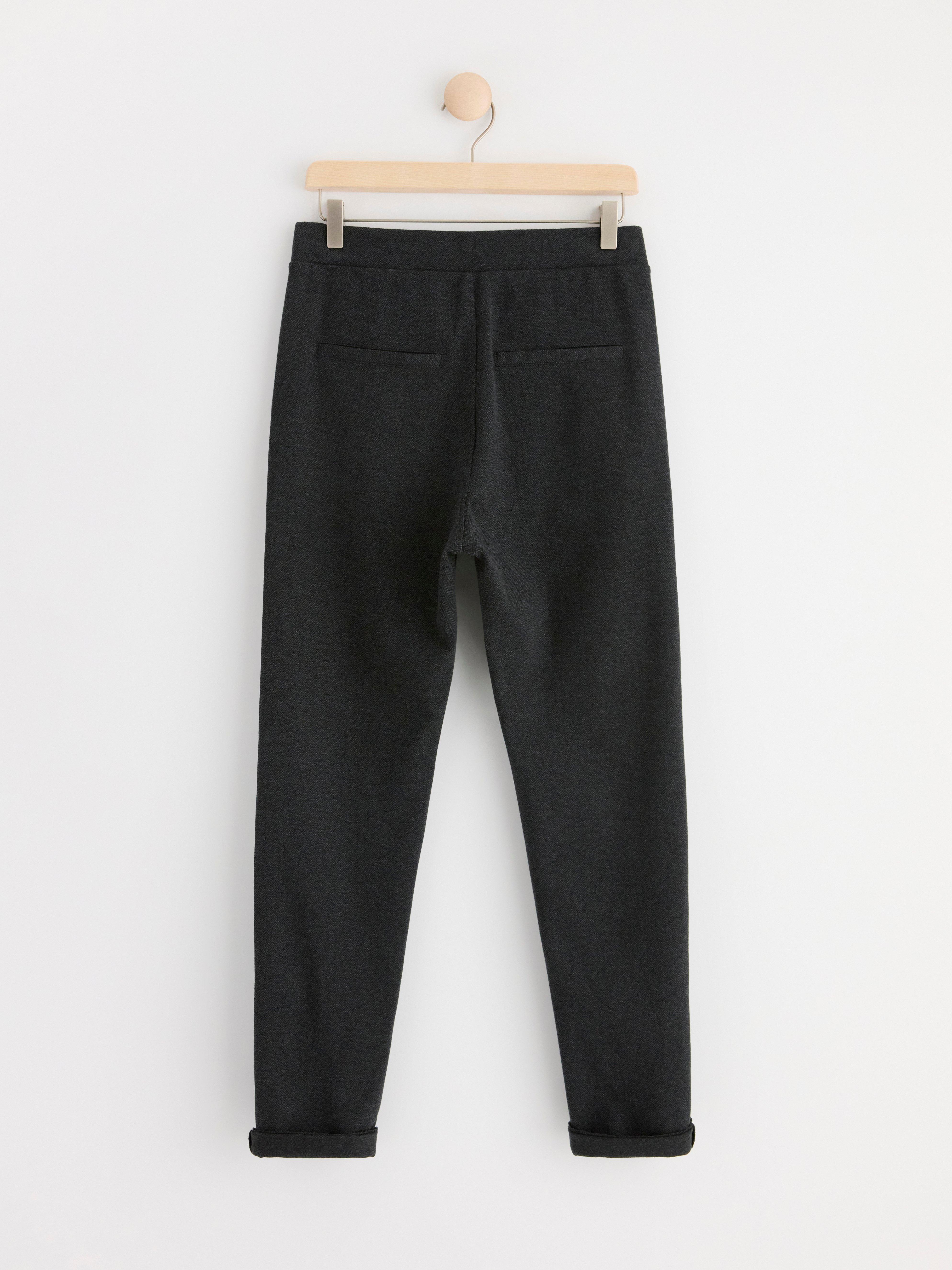 Herringbone joggers Black