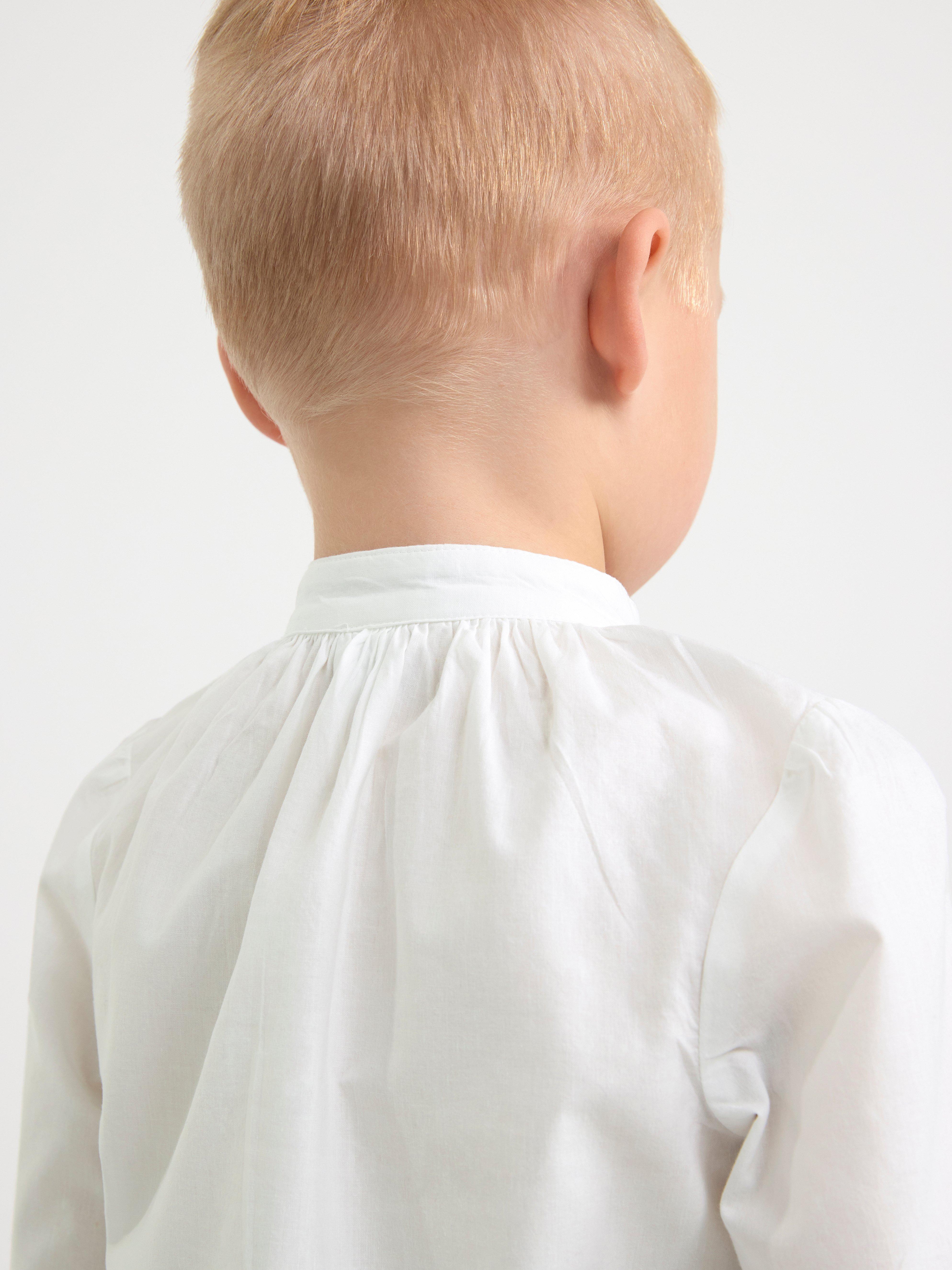 Festive cotton blouse White