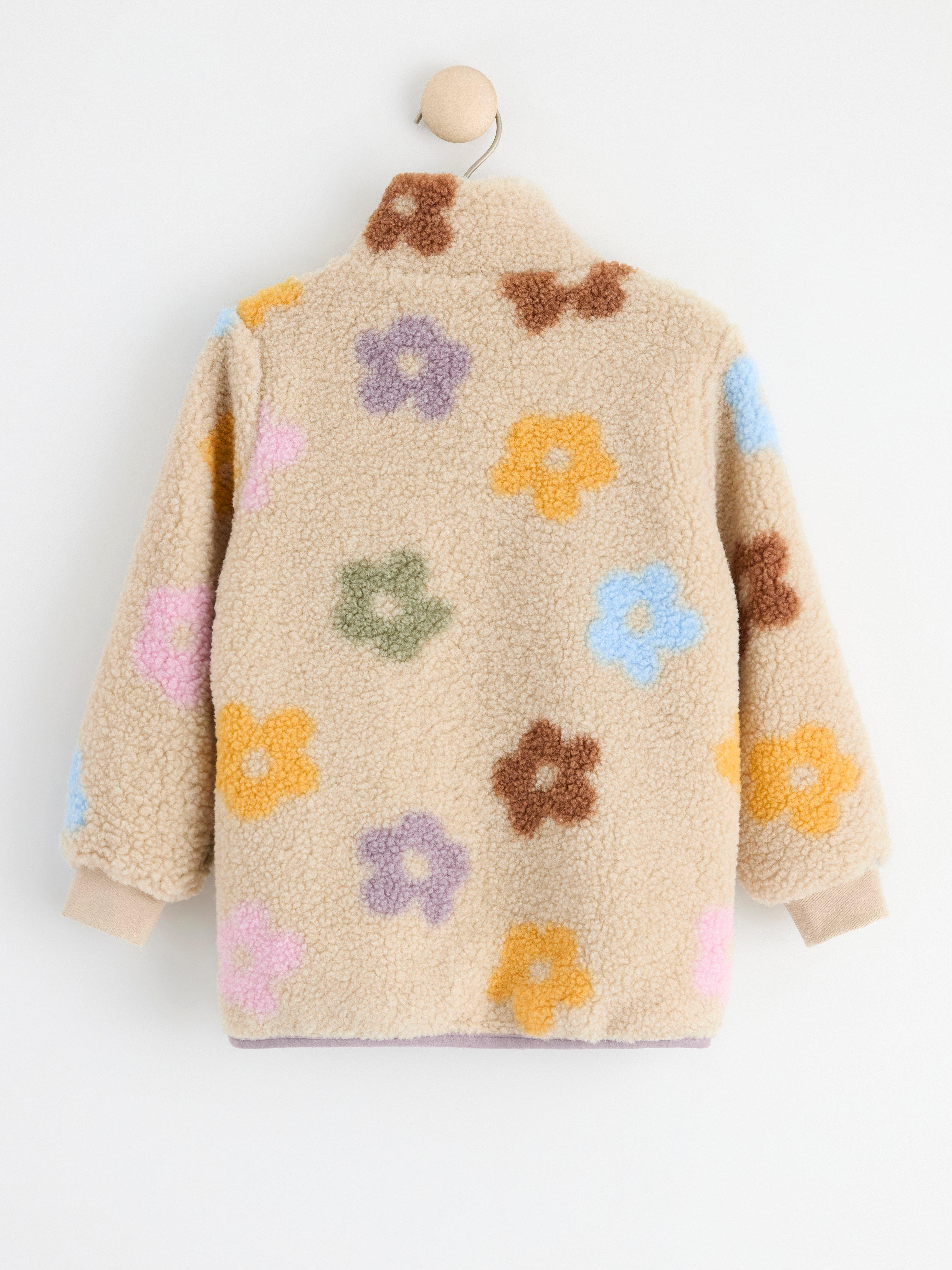 Pile jacket with pattern Light Dusty Lilac