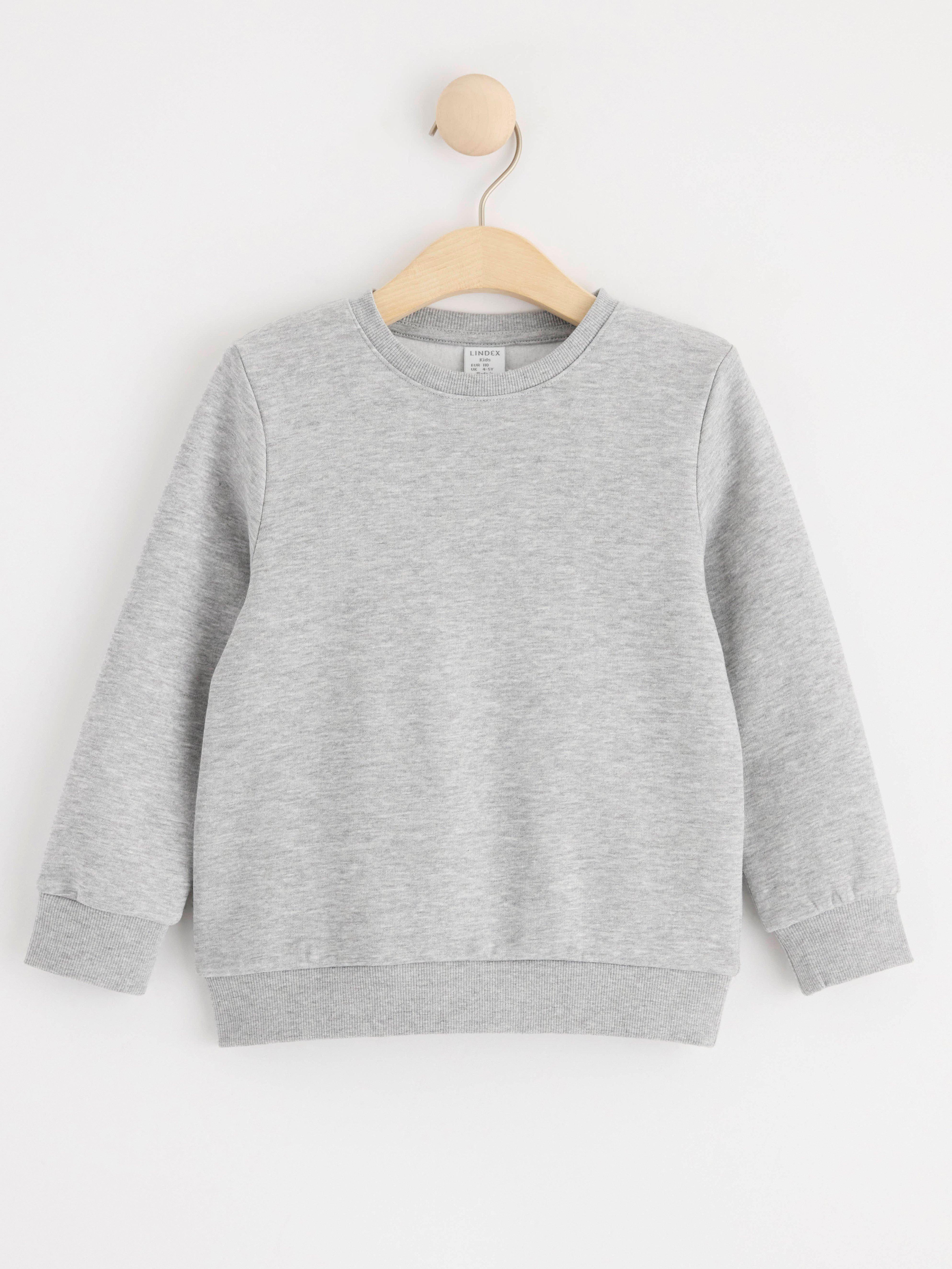 Sweatshirt with brushed inside Grey Melange