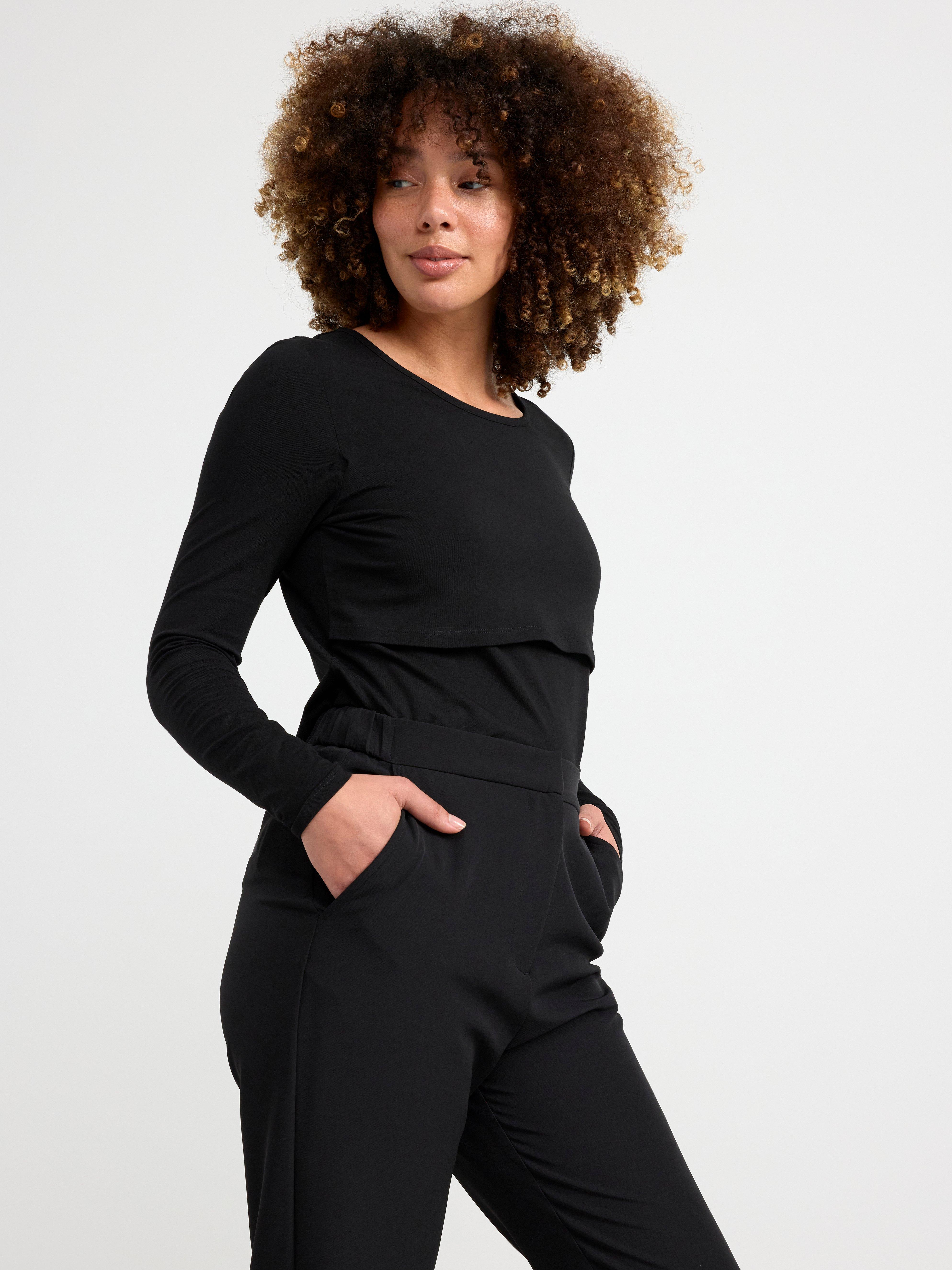 MOM Long sleeved nursing top Black