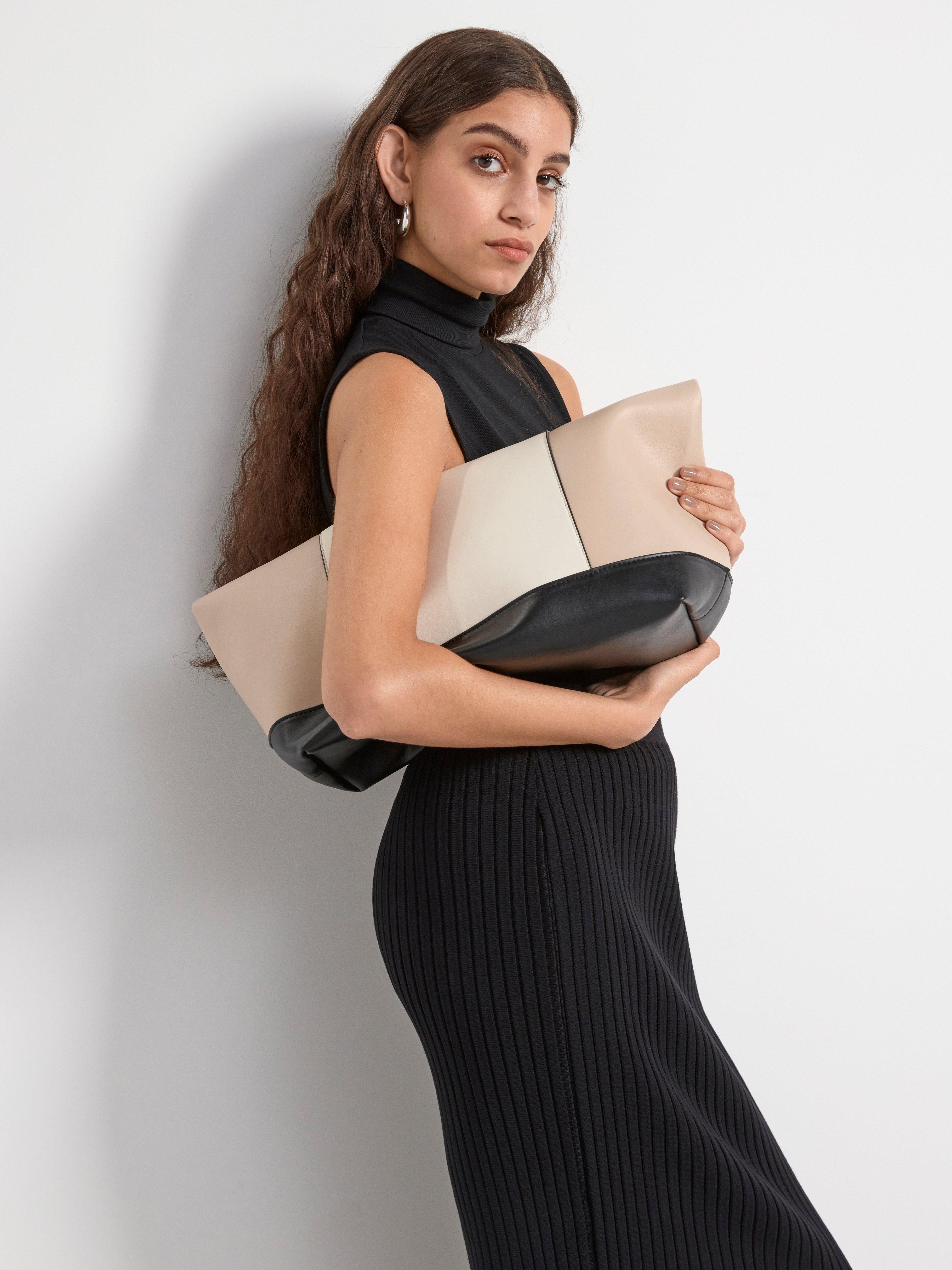 Ribbed midi skirt Black