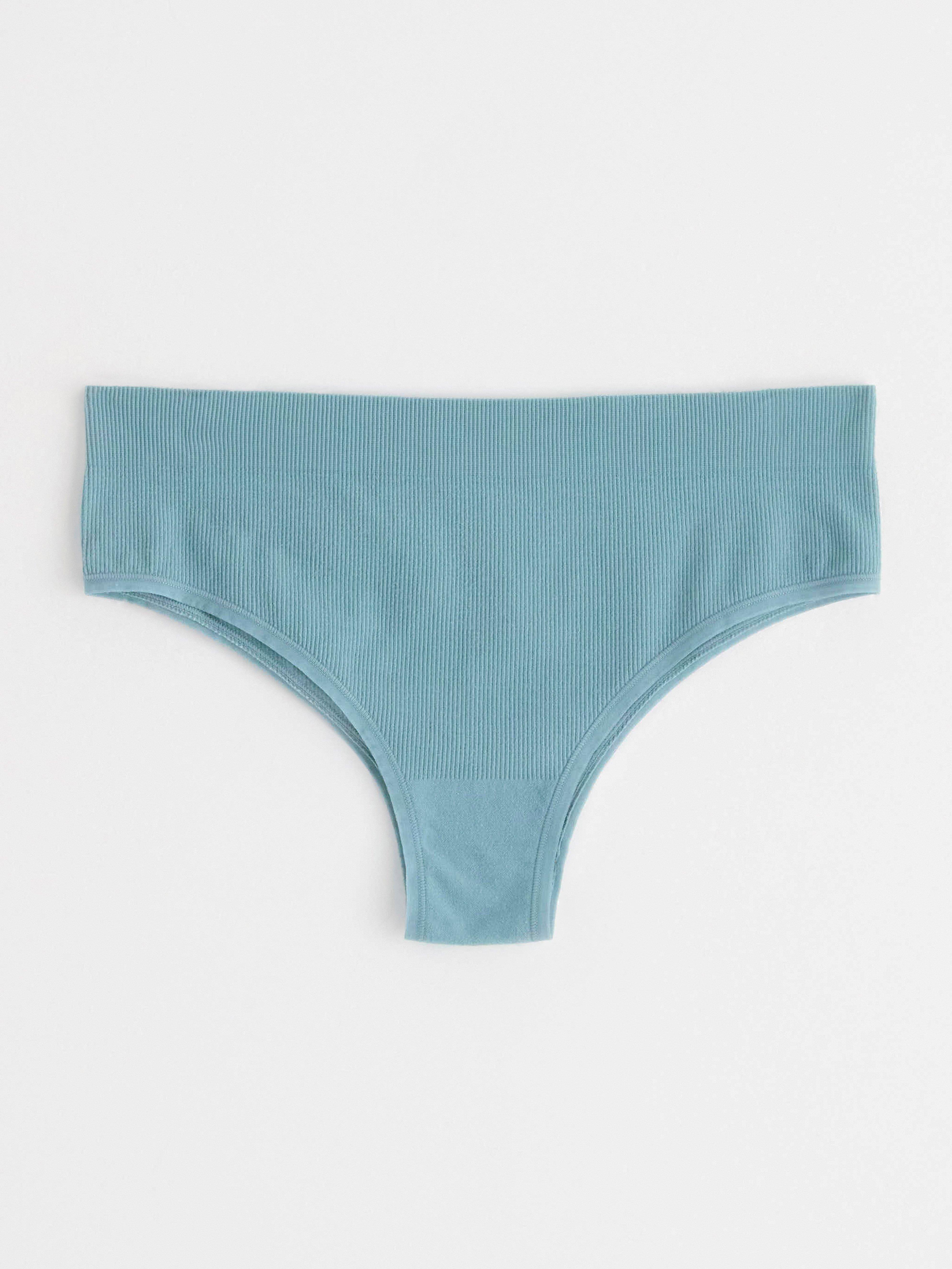Brazilian high waist seamless briefs Dusty Blue