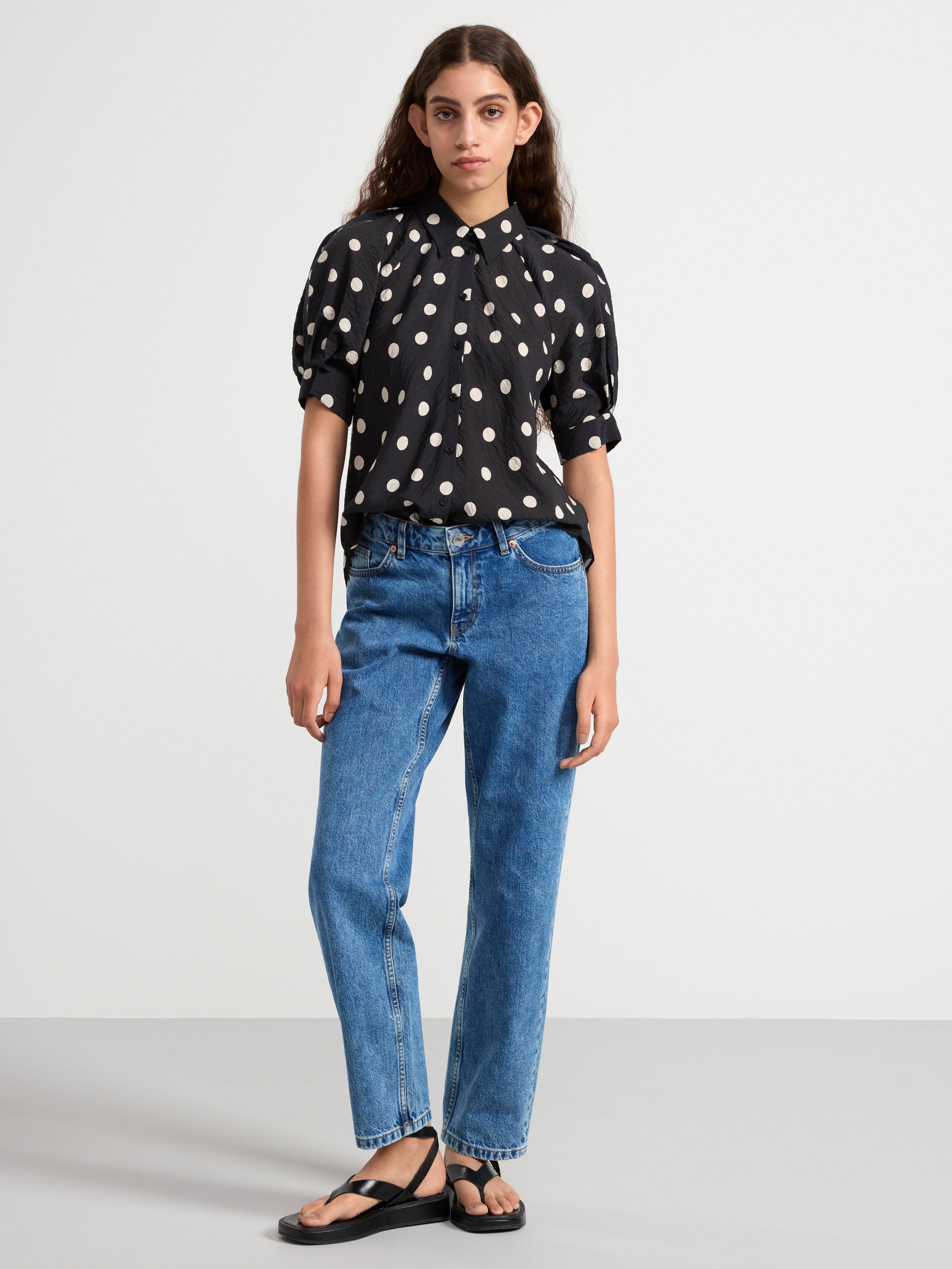 Puff sleeve blouse Black