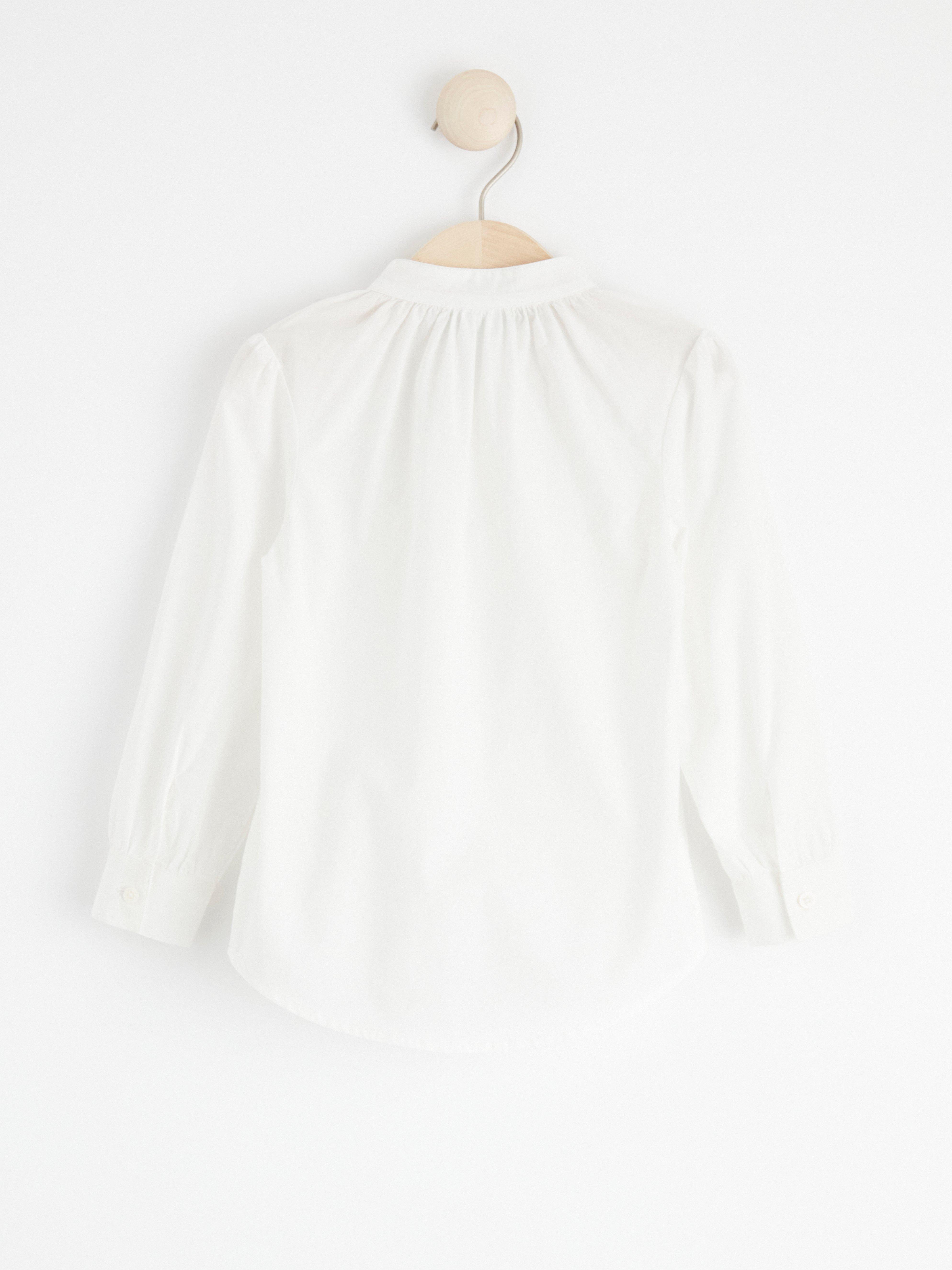 Festive cotton blouse White