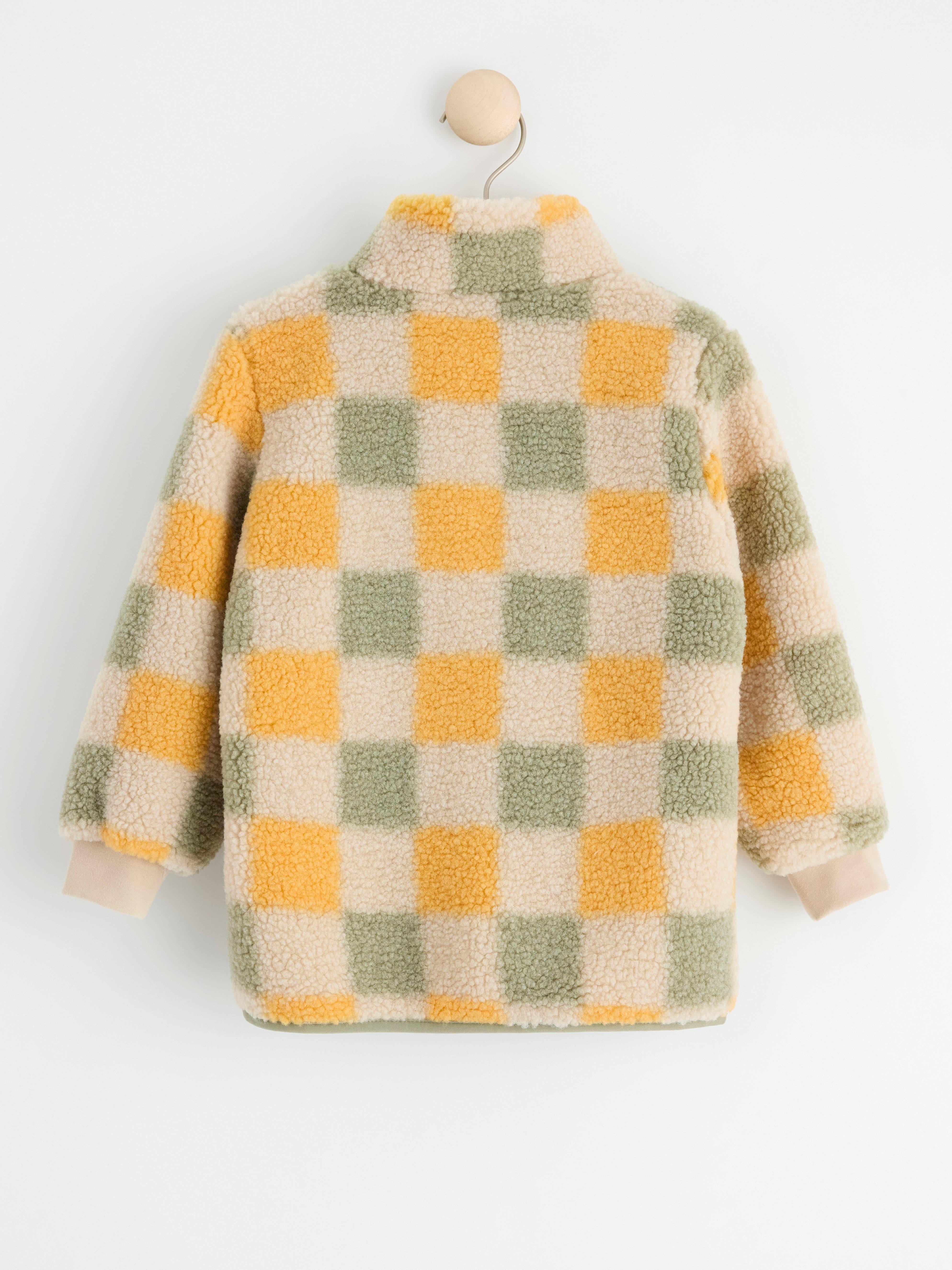 Pile jacket with pattern Light Beige