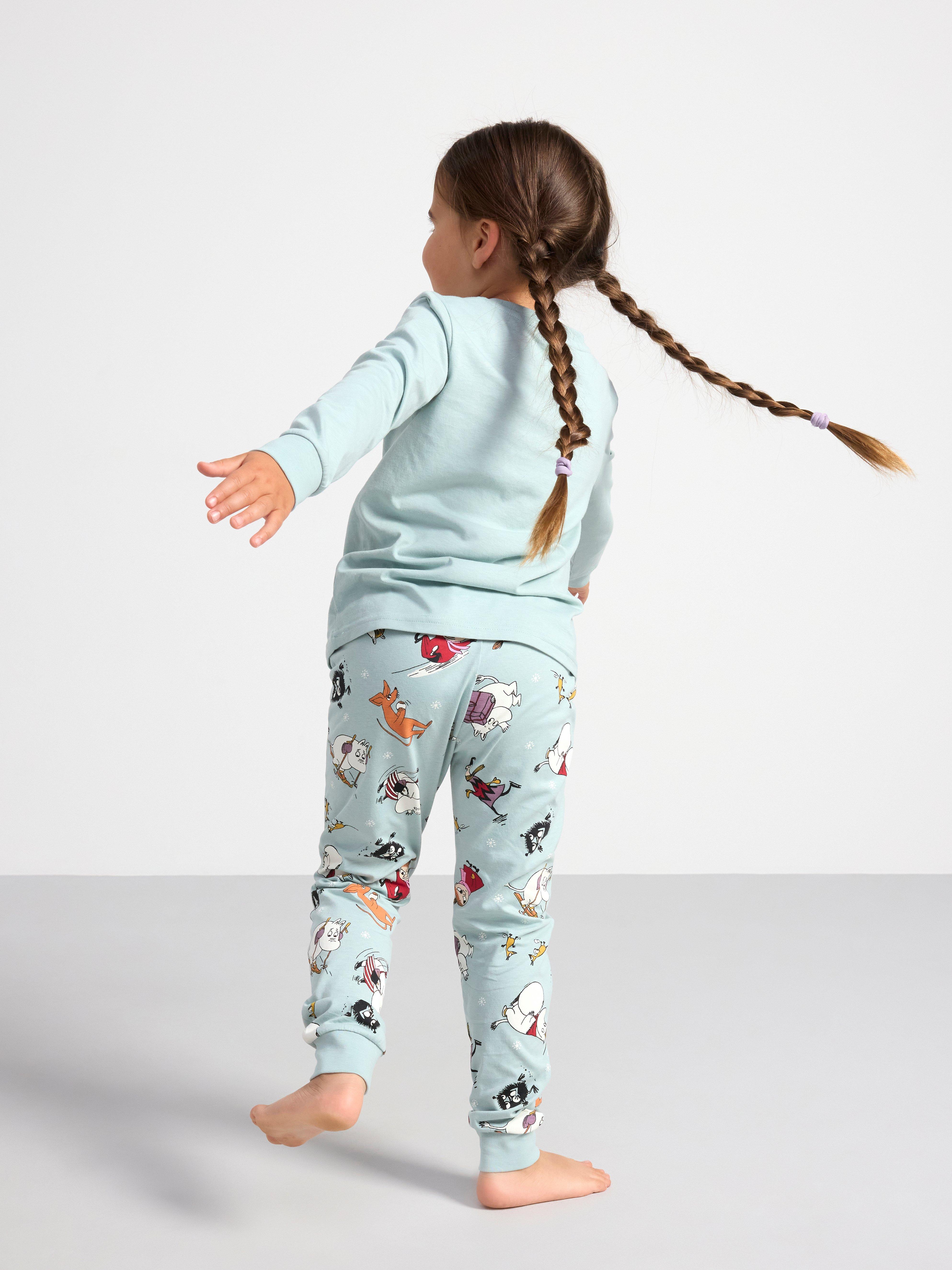 Pyjama set with Moomin print Light Dusty Aqua