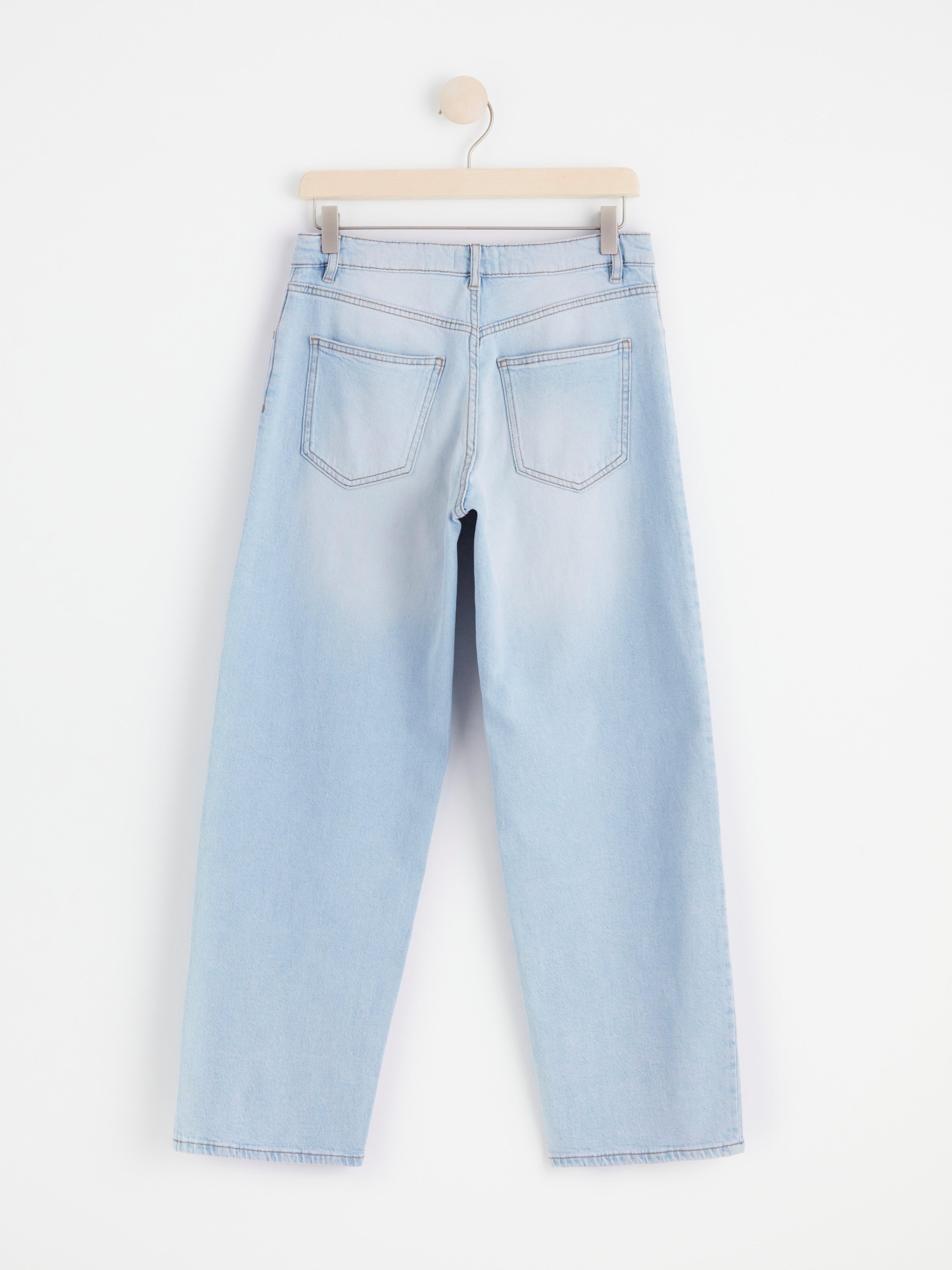 VICKY Wide low waist jeans Light denim