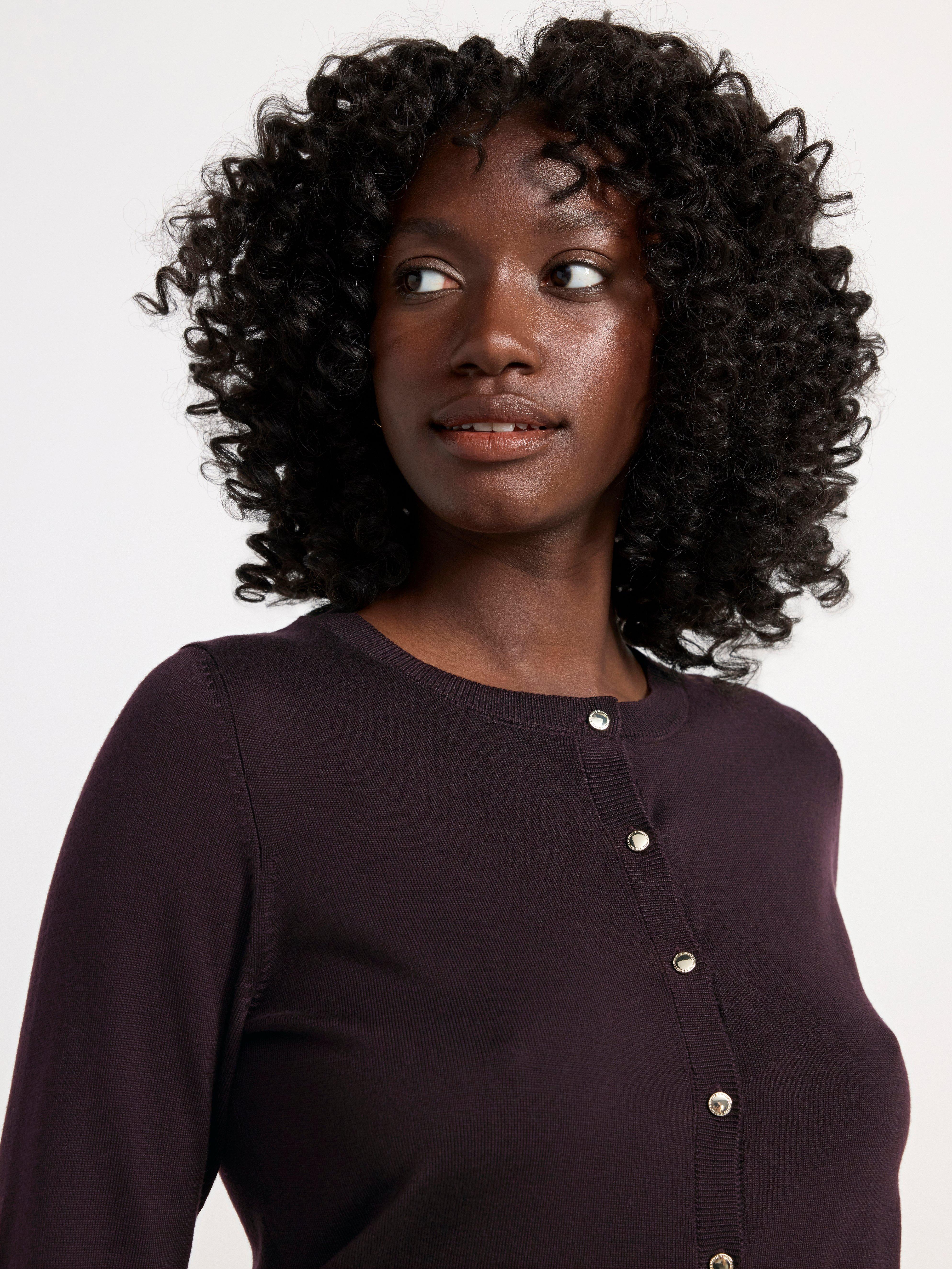 Fine-knit cardigan Dk Dusty Lilac