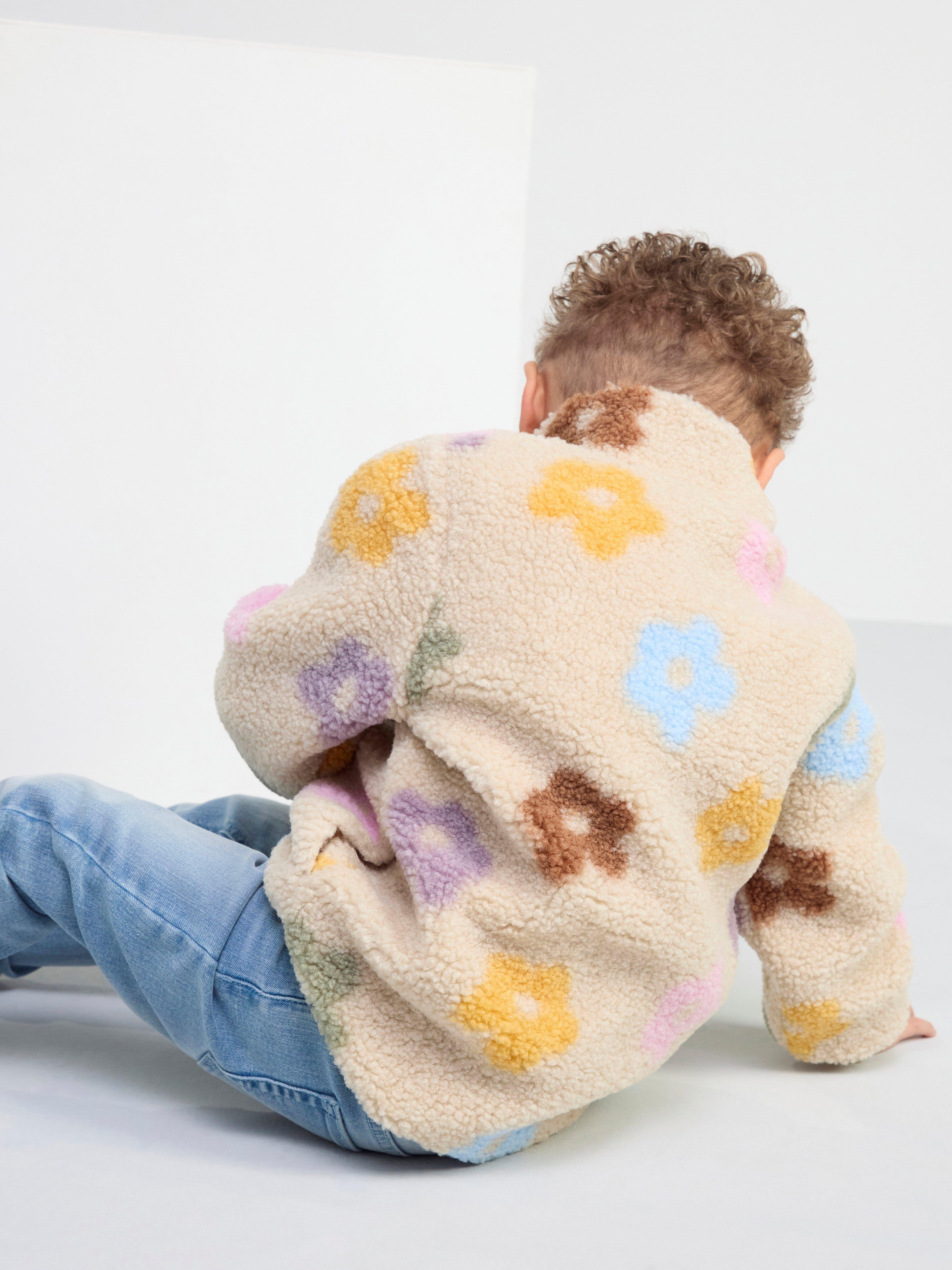 Pile jacket with pattern Light Dusty Lilac