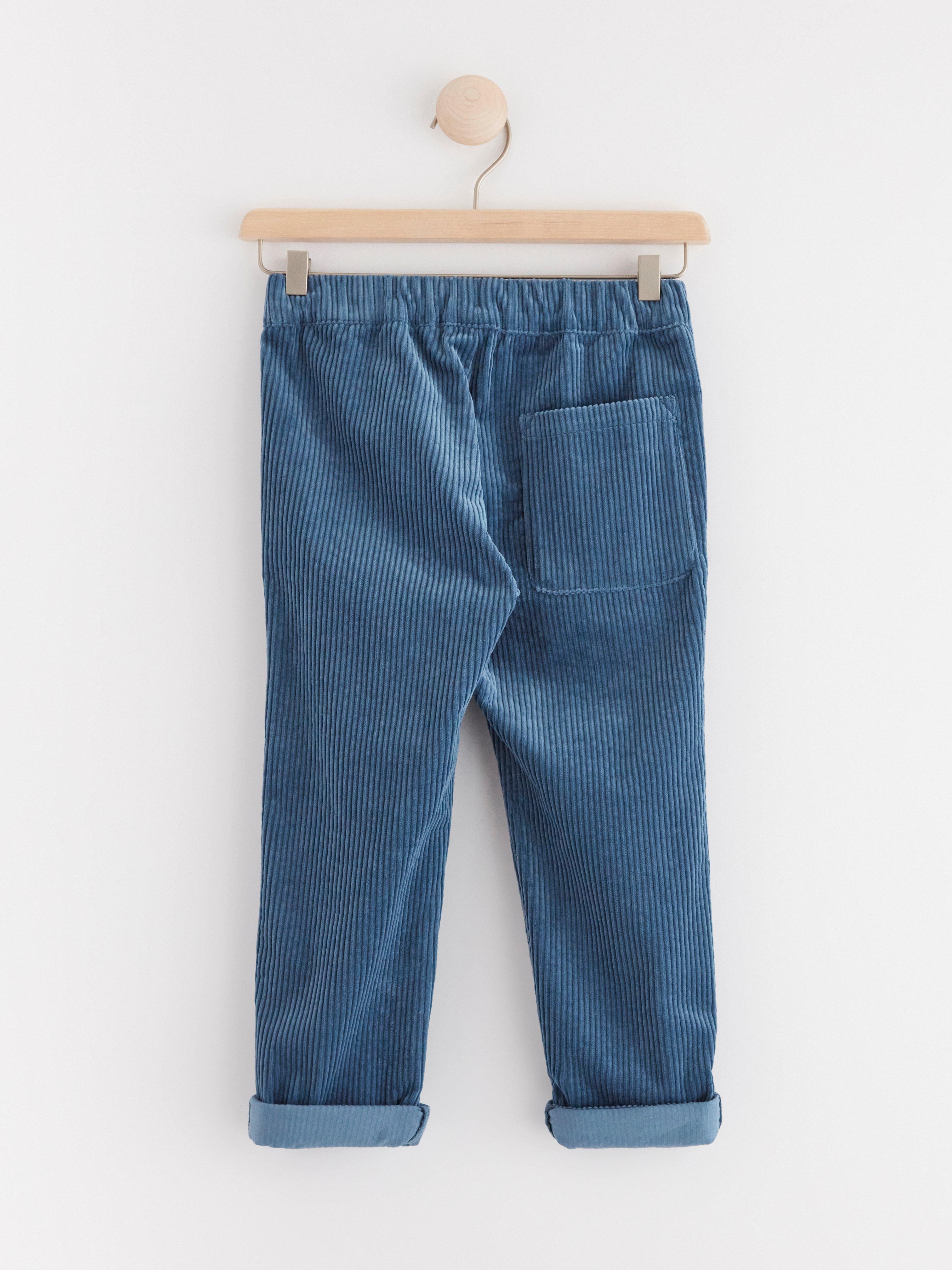 Trousers in corduroy Dark Dusty Blue