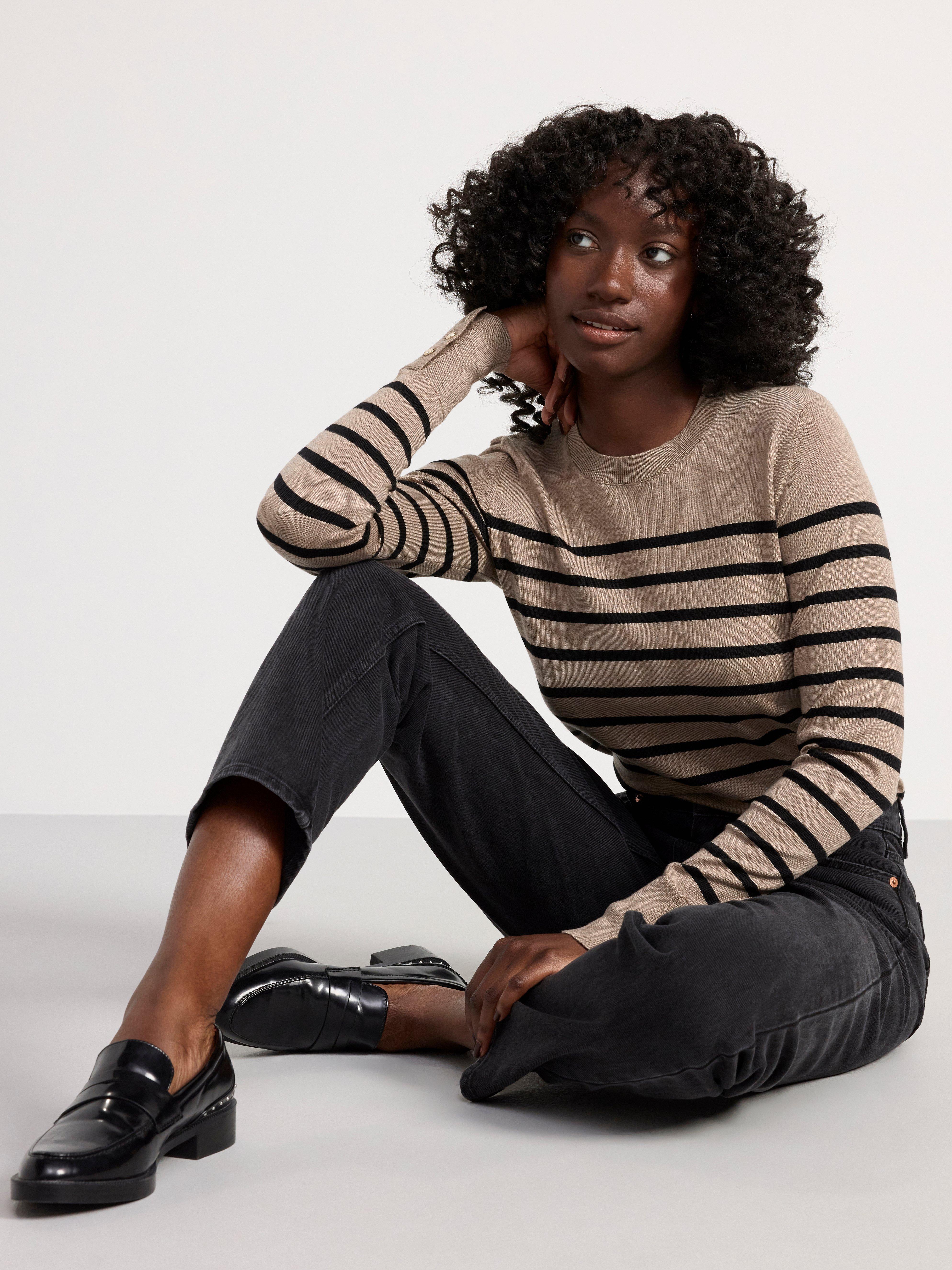 Jumper fine-knitted Light Brown Melange