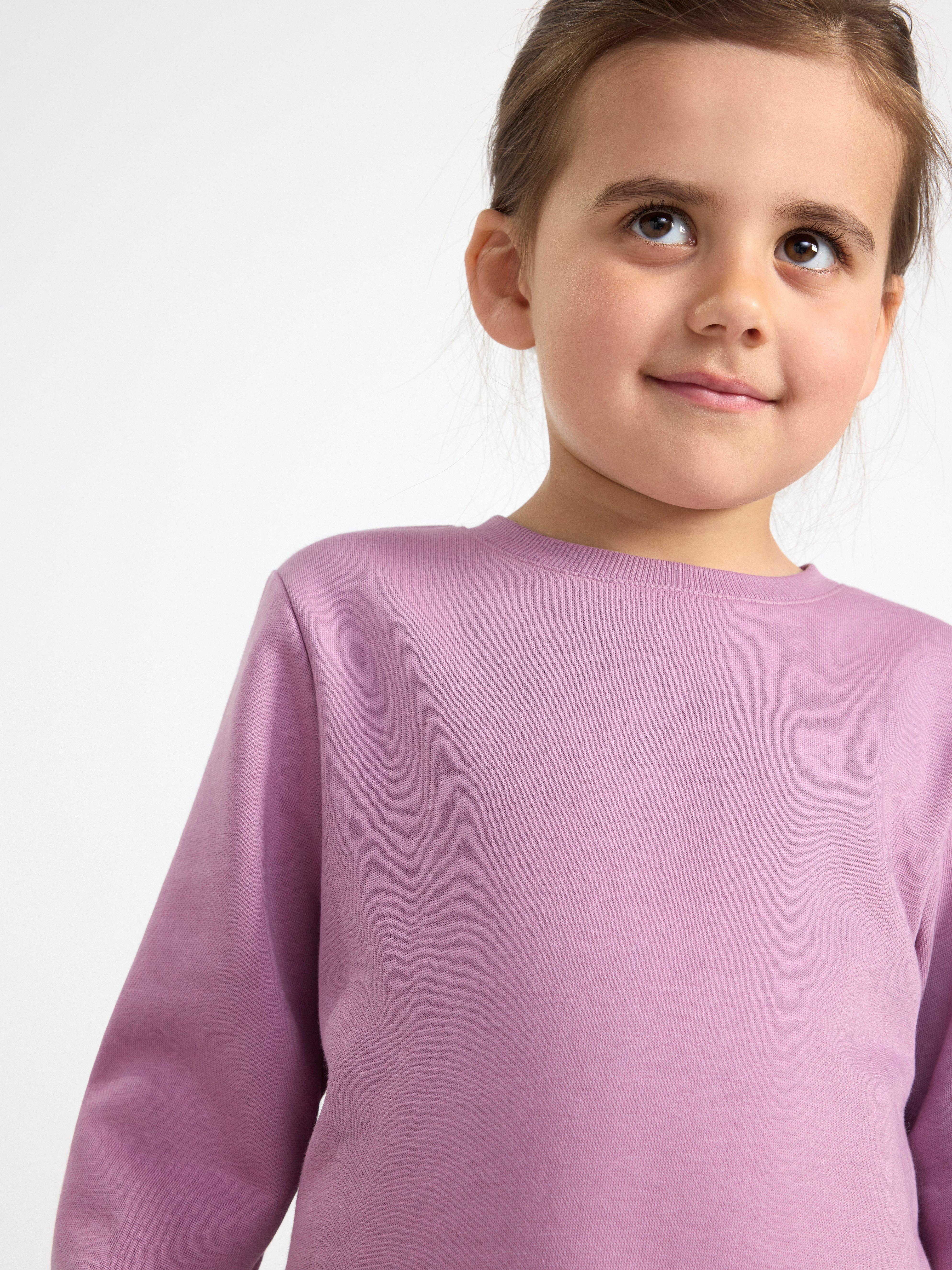 Sweatshirt with brushed inside Light Dusty Lilac