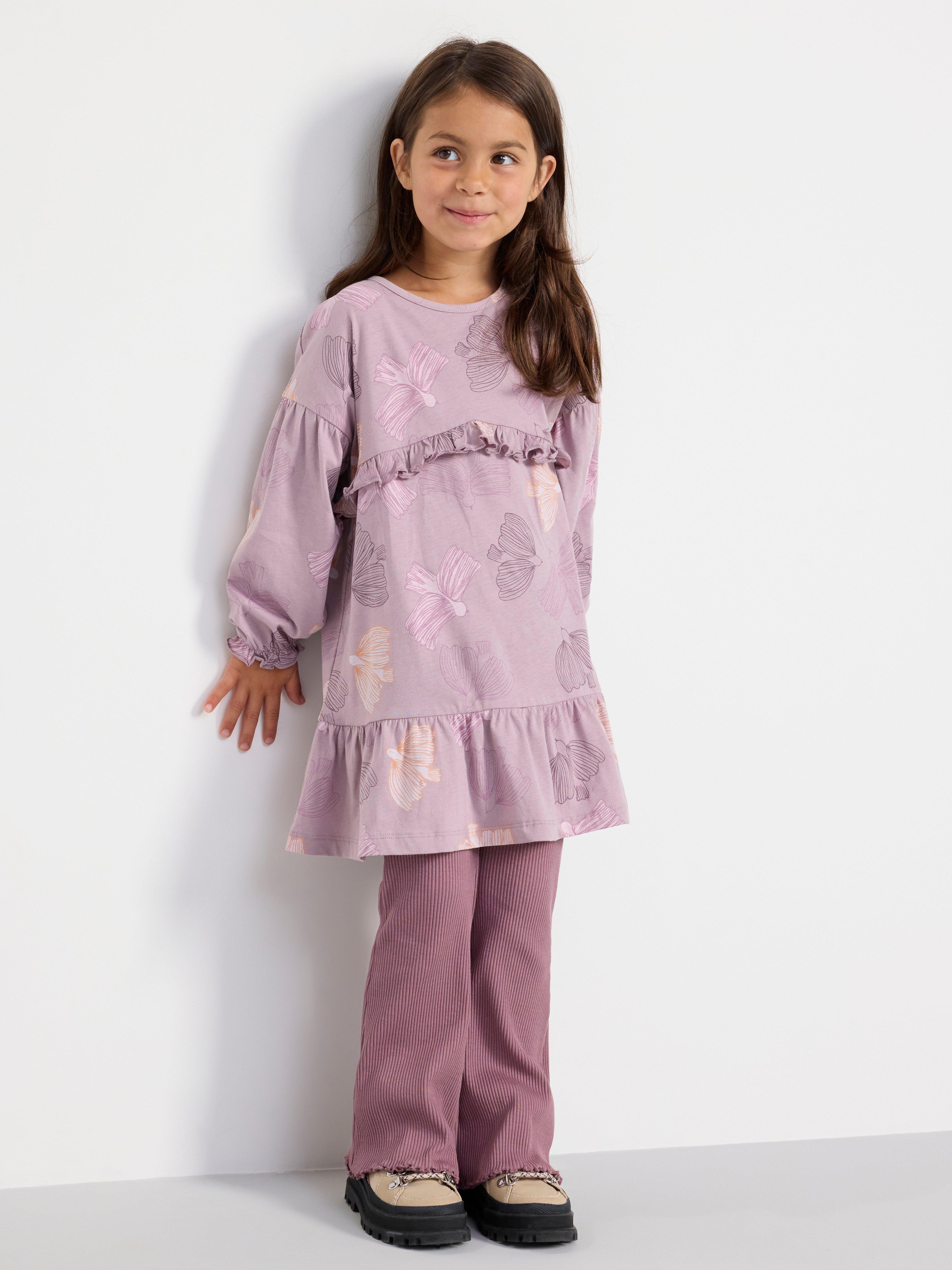 Dress with frill details Light Dusty Lilac
