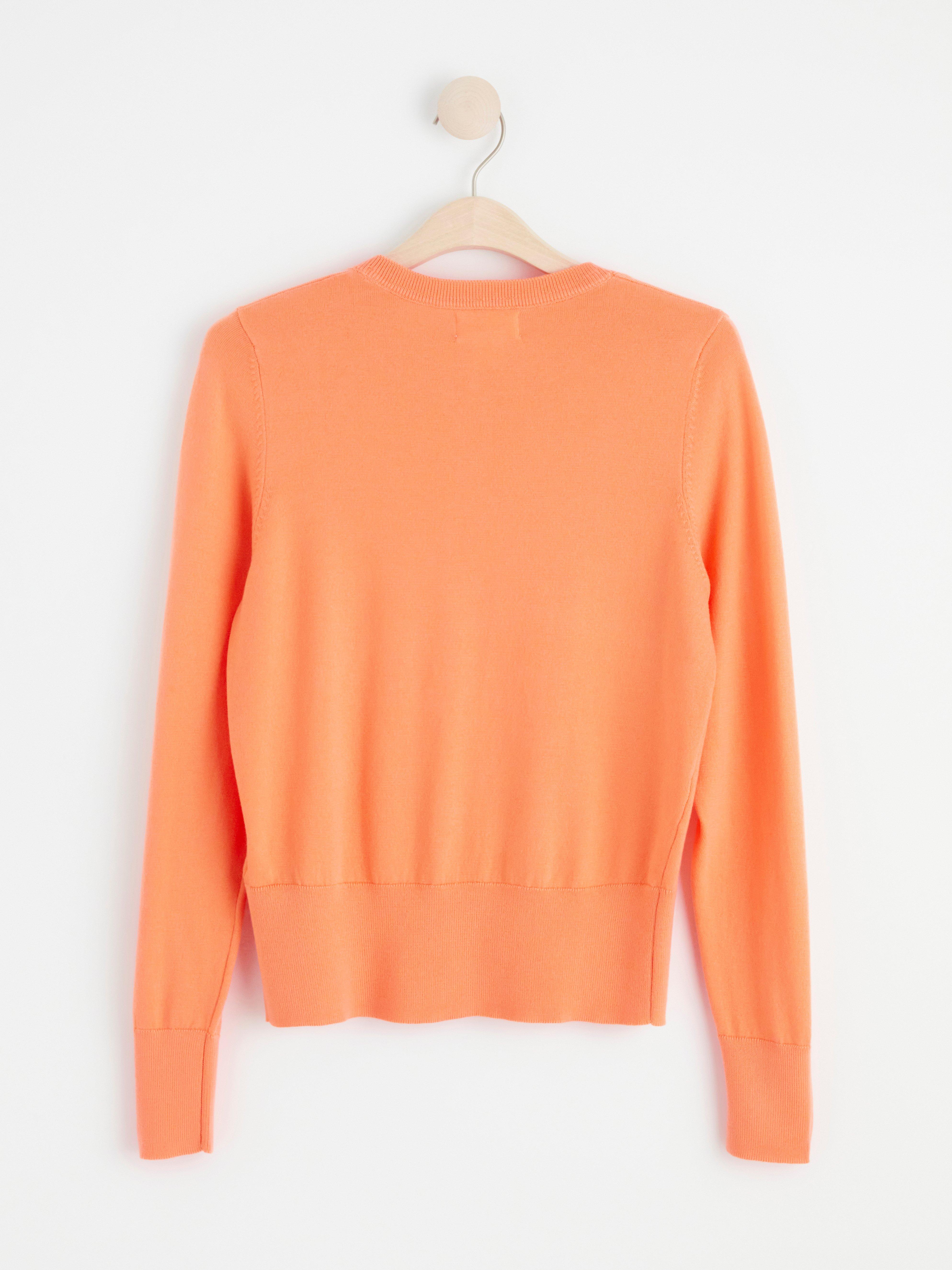 Fine-knit cardigan Light Orange