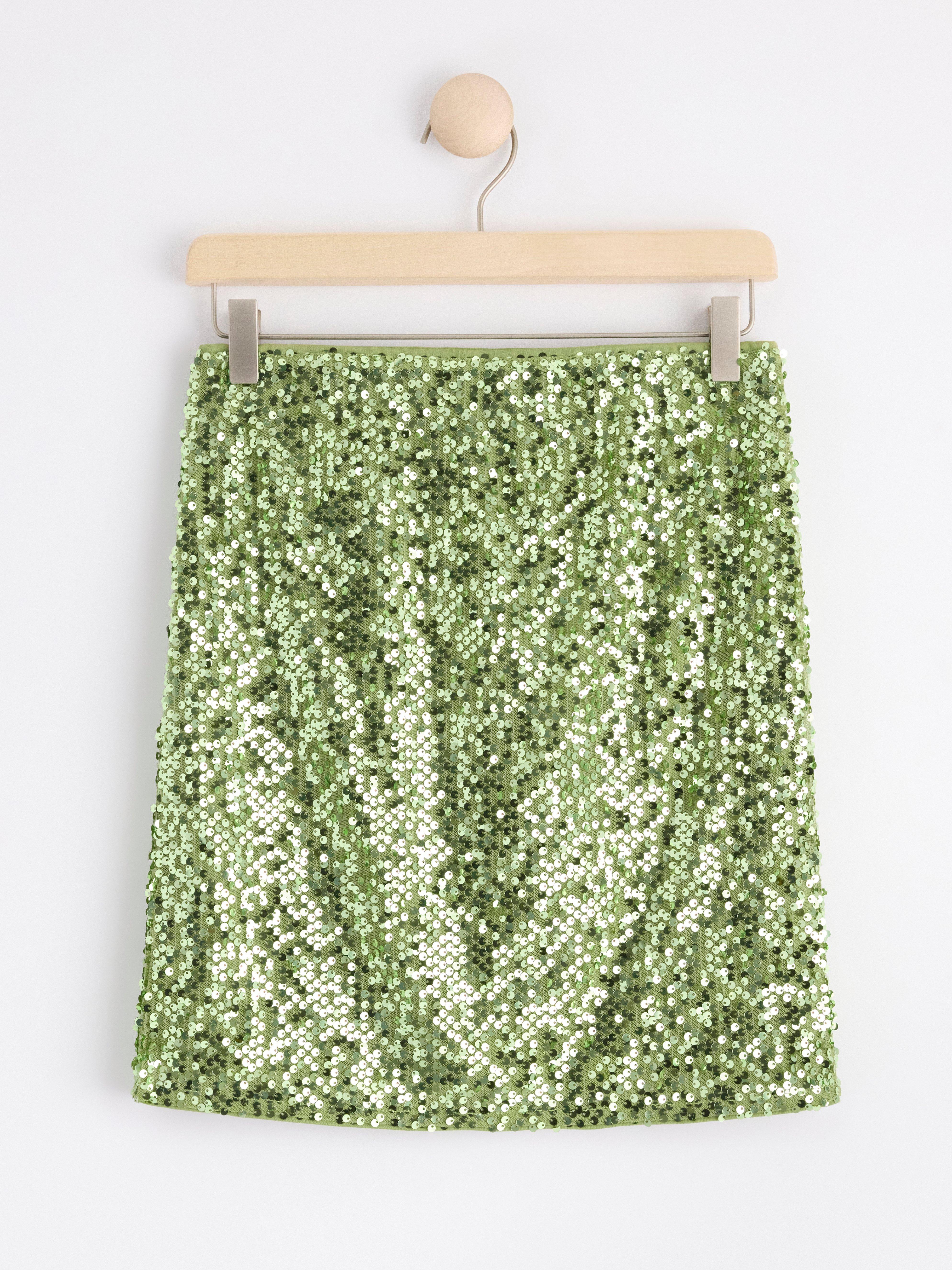 Sequin skirt Green