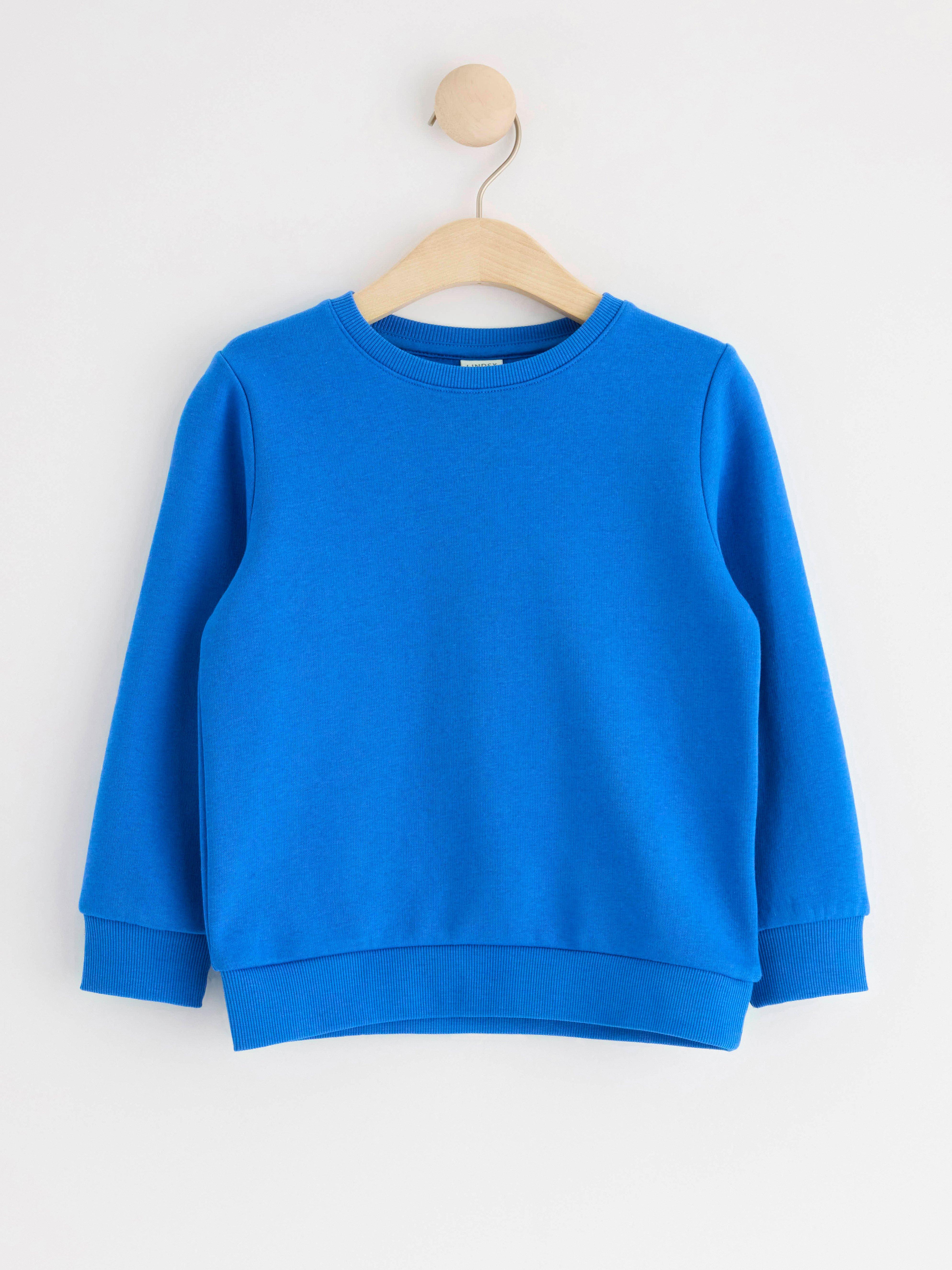 Sweatshirt with brushed inside Blue