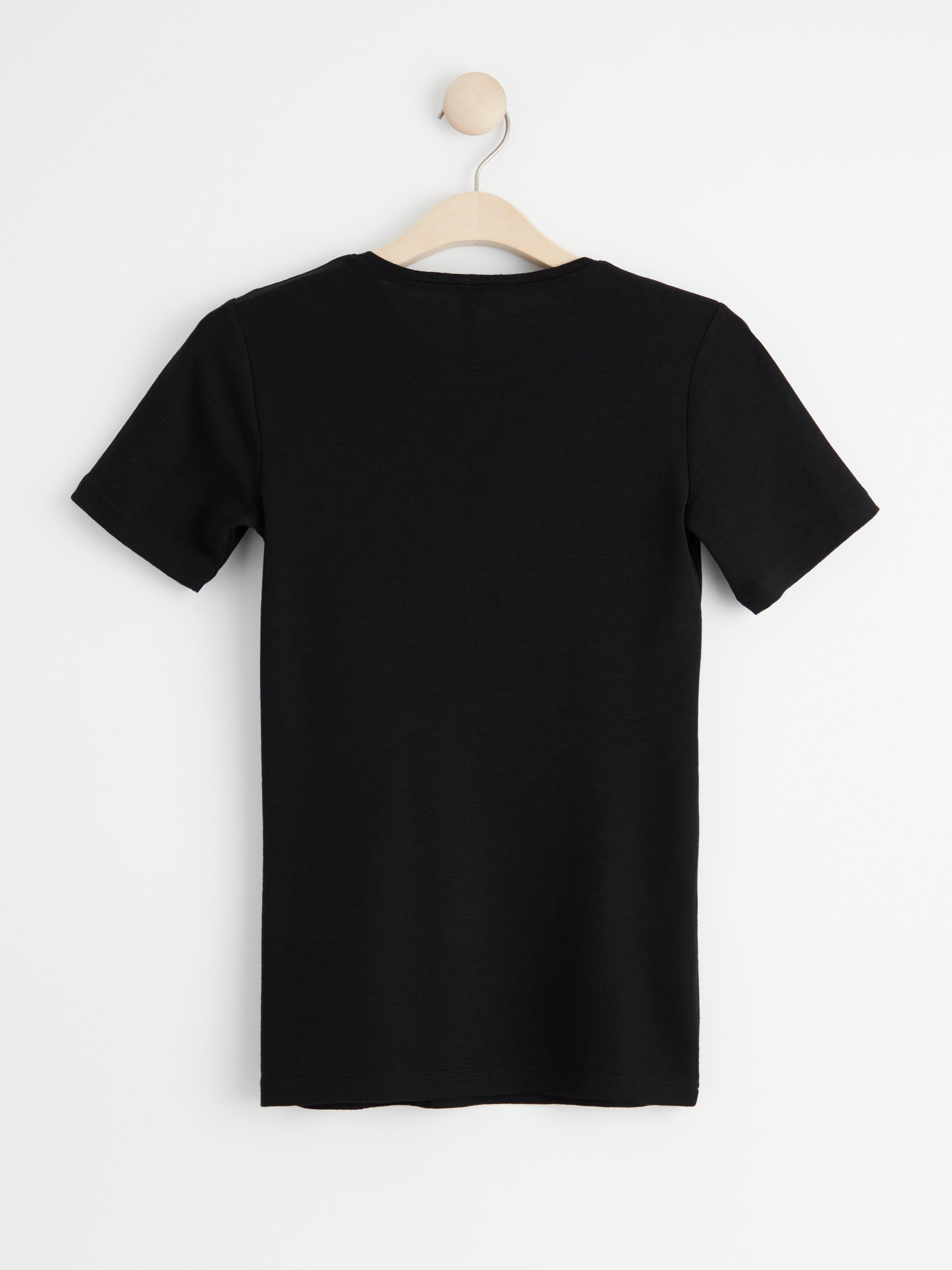 T-shirt in merino wool Black