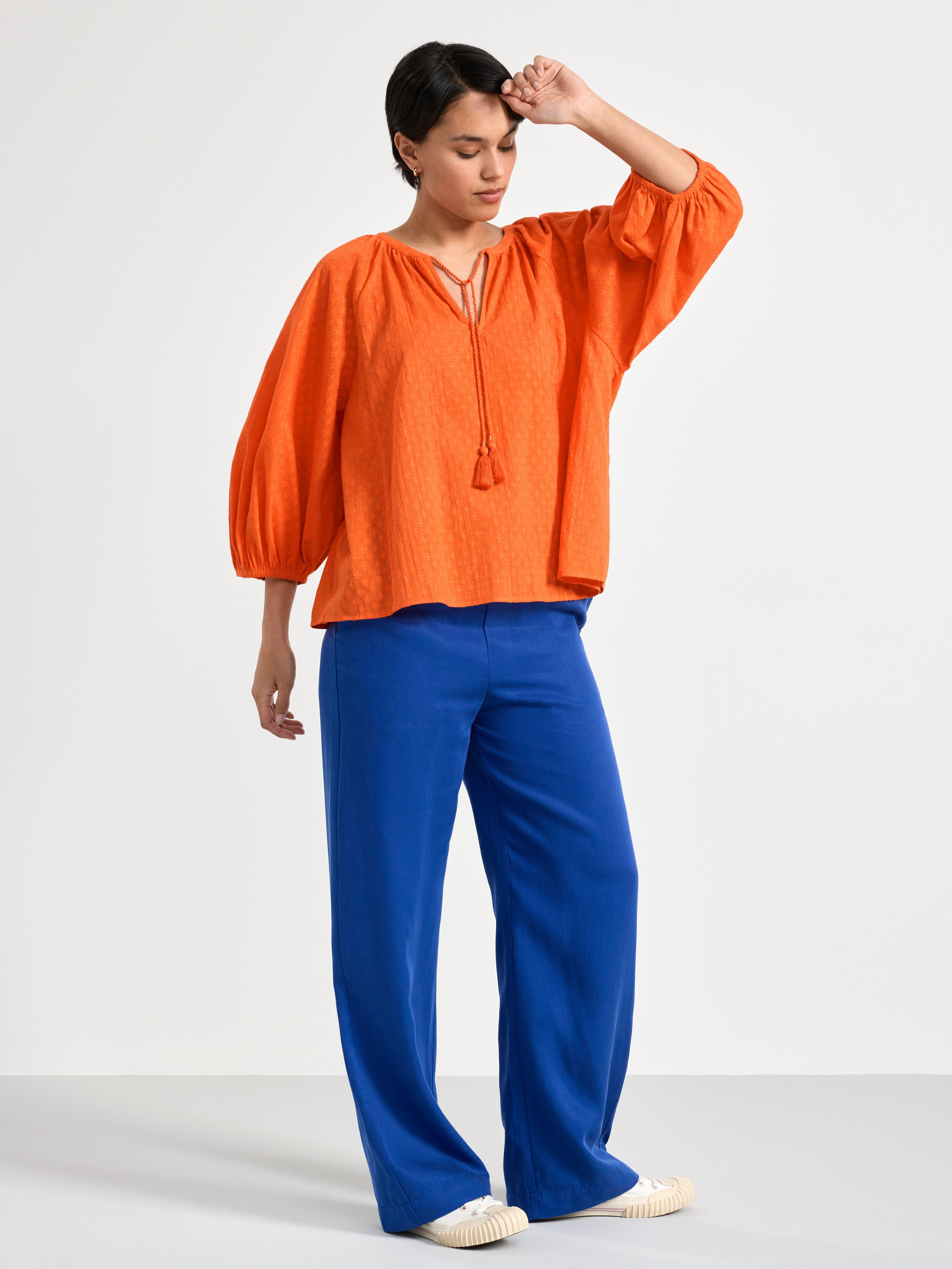 Blouse with tassels Orange