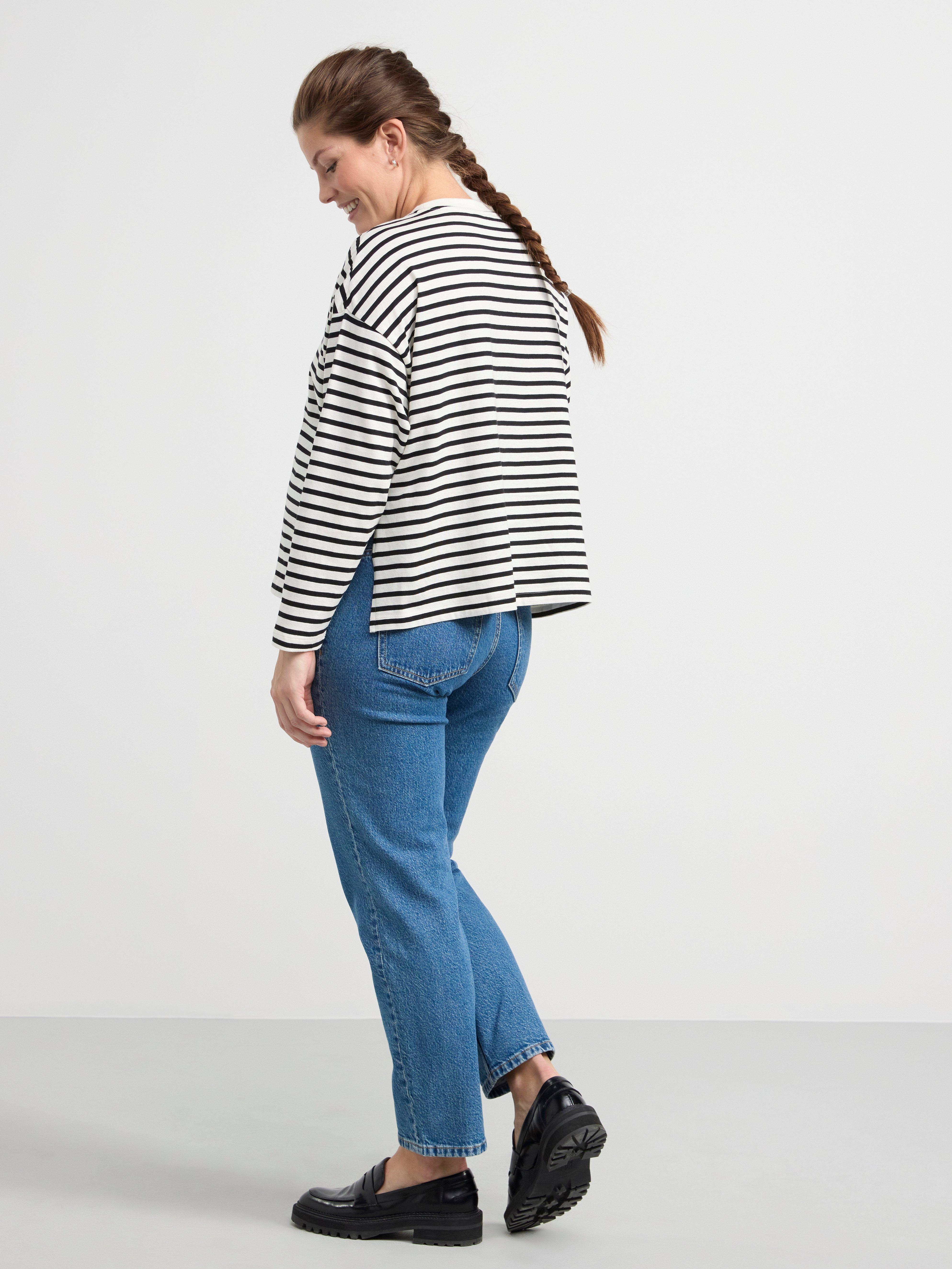 MOM Long sleeved top with stripes Light White